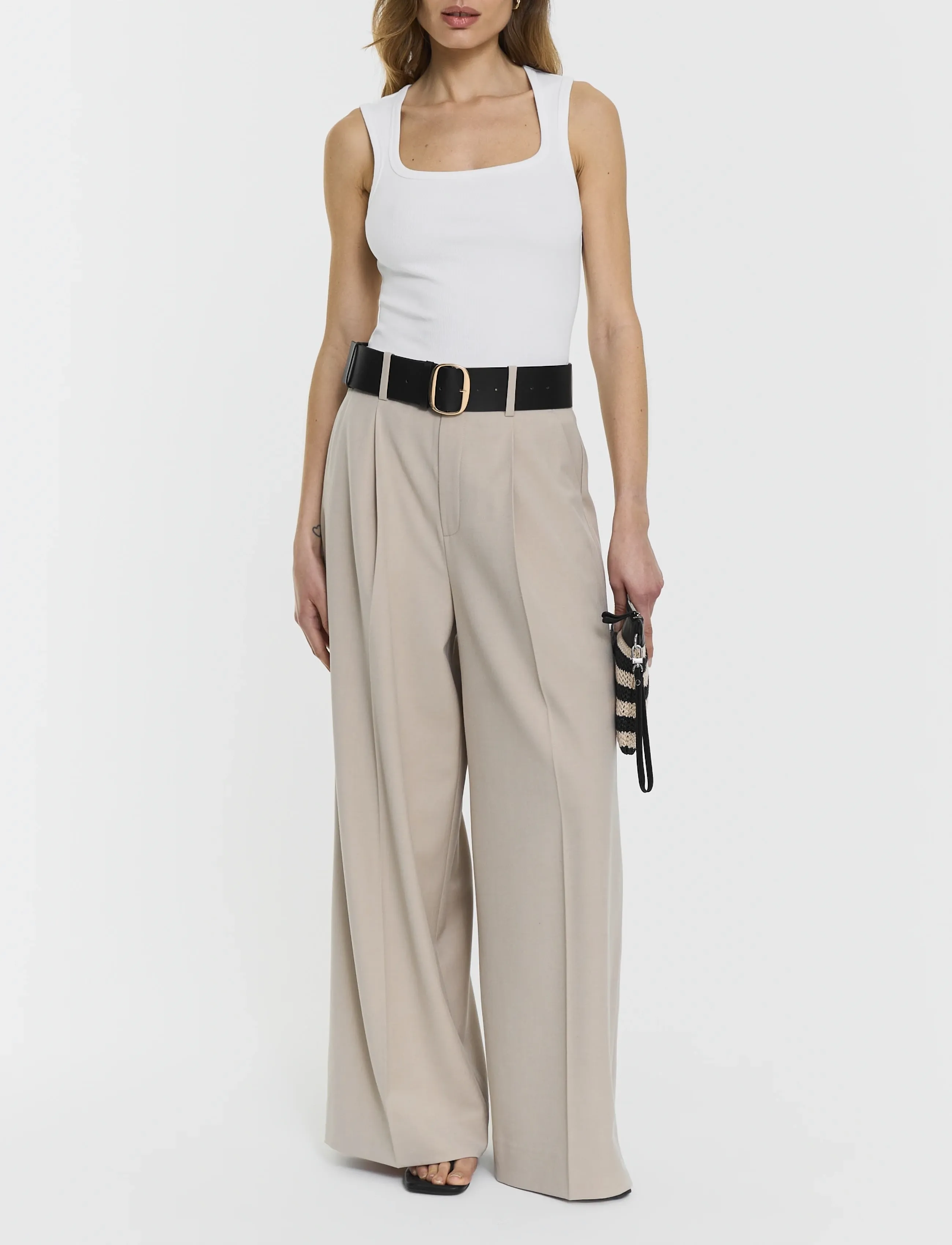 Twist & Tango Hera Singlet - Sleeveless tops - WHITE / white