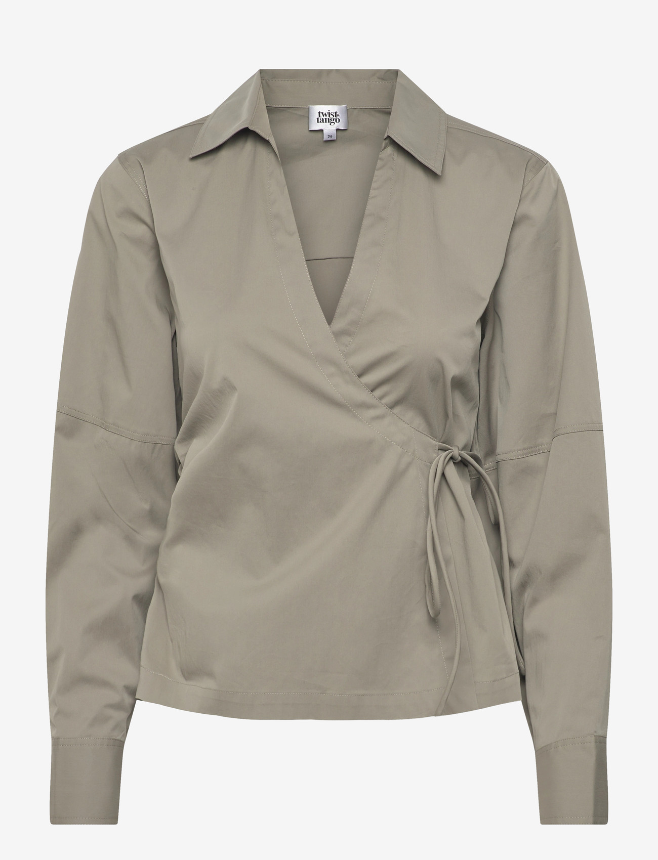 Twist & Tango - Mella Wrap Shirt - langærmede skjorter - khaki - 1