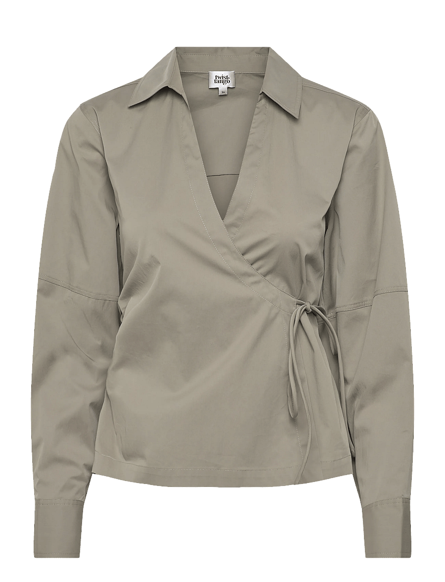 Twist & Tango - Mella Wrap Shirt - long-sleeved shirts - khaki - 1