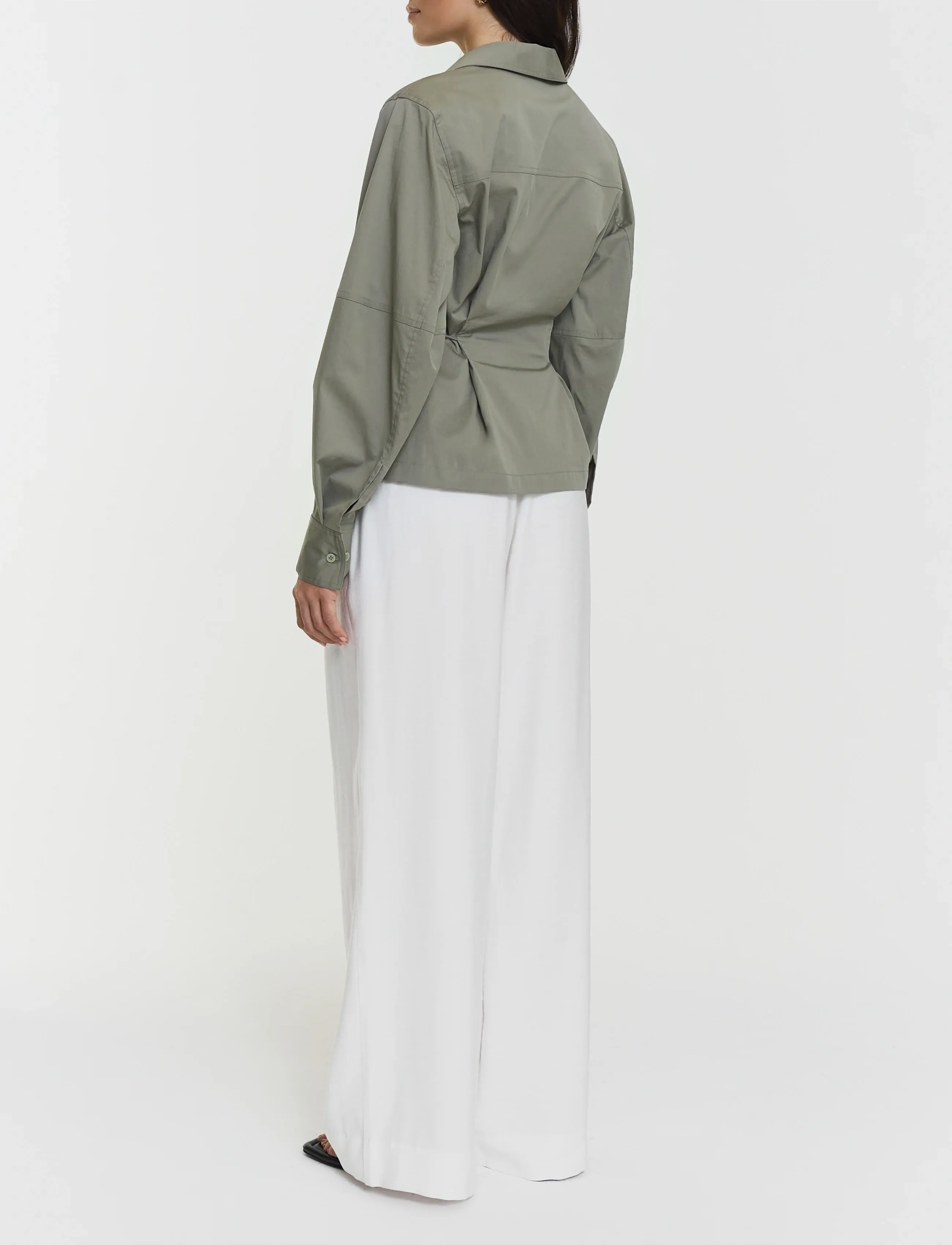 Twist & Tango - Mella Wrap Shirt - long-sleeved shirts - khaki - 4
