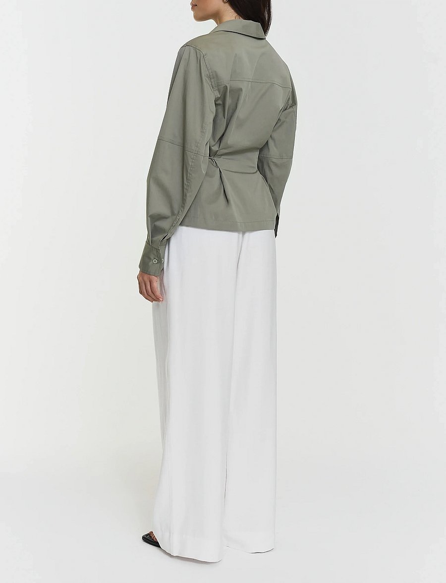 Twist & Tango - Mella Wrap Shirt - long-sleeved shirts - khaki - 4