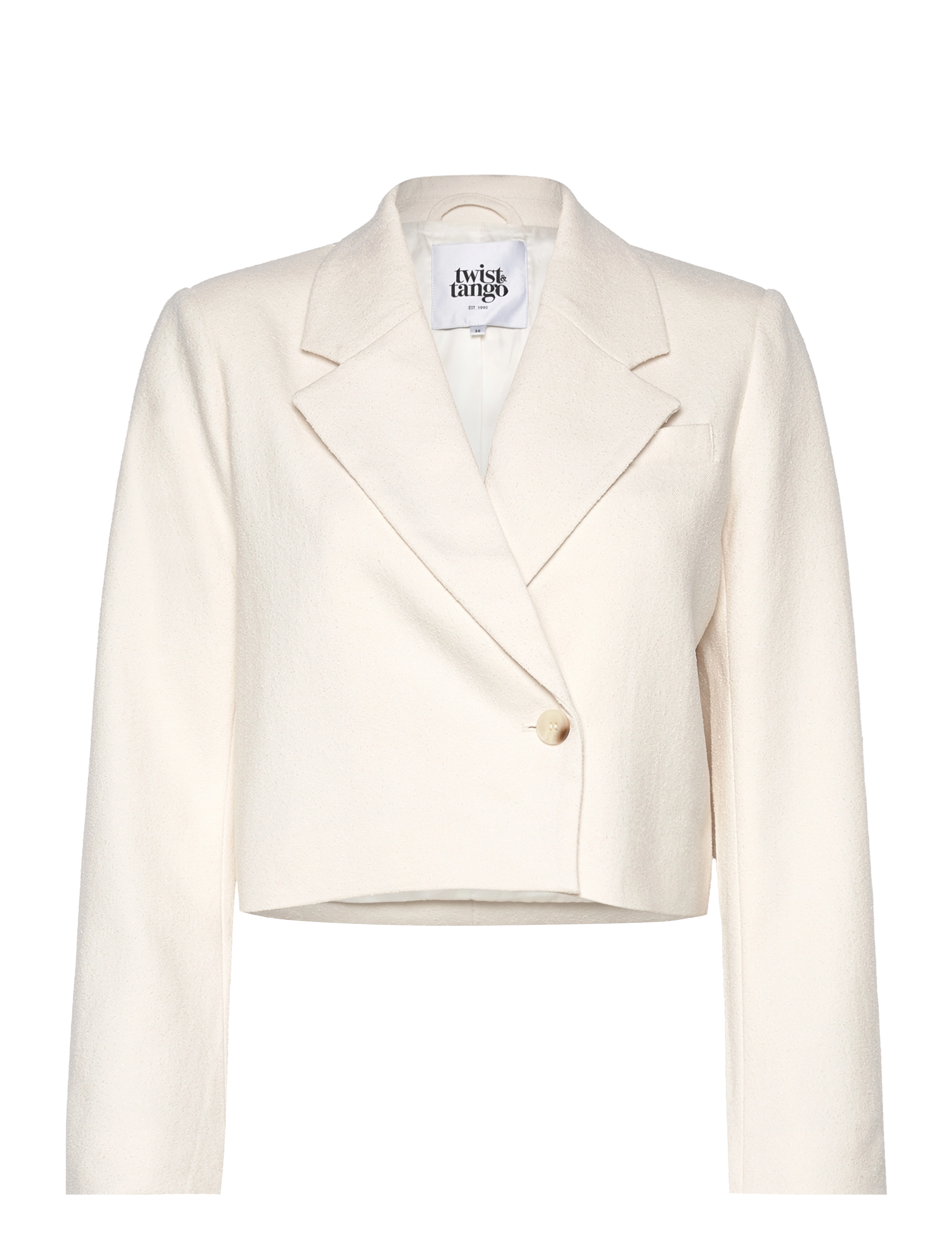 Twist & Tango Athina Cropped Blazer - Cropped-Blazer - OFF WHITE / cream