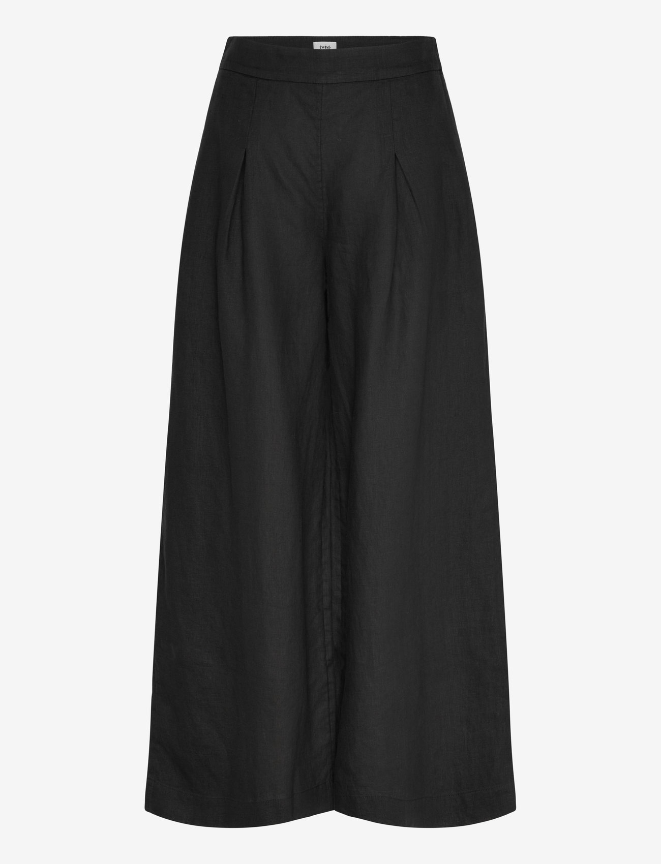 Twist & Tango - Aprilia Linen Trousers - bukser med brede ben - black - 0