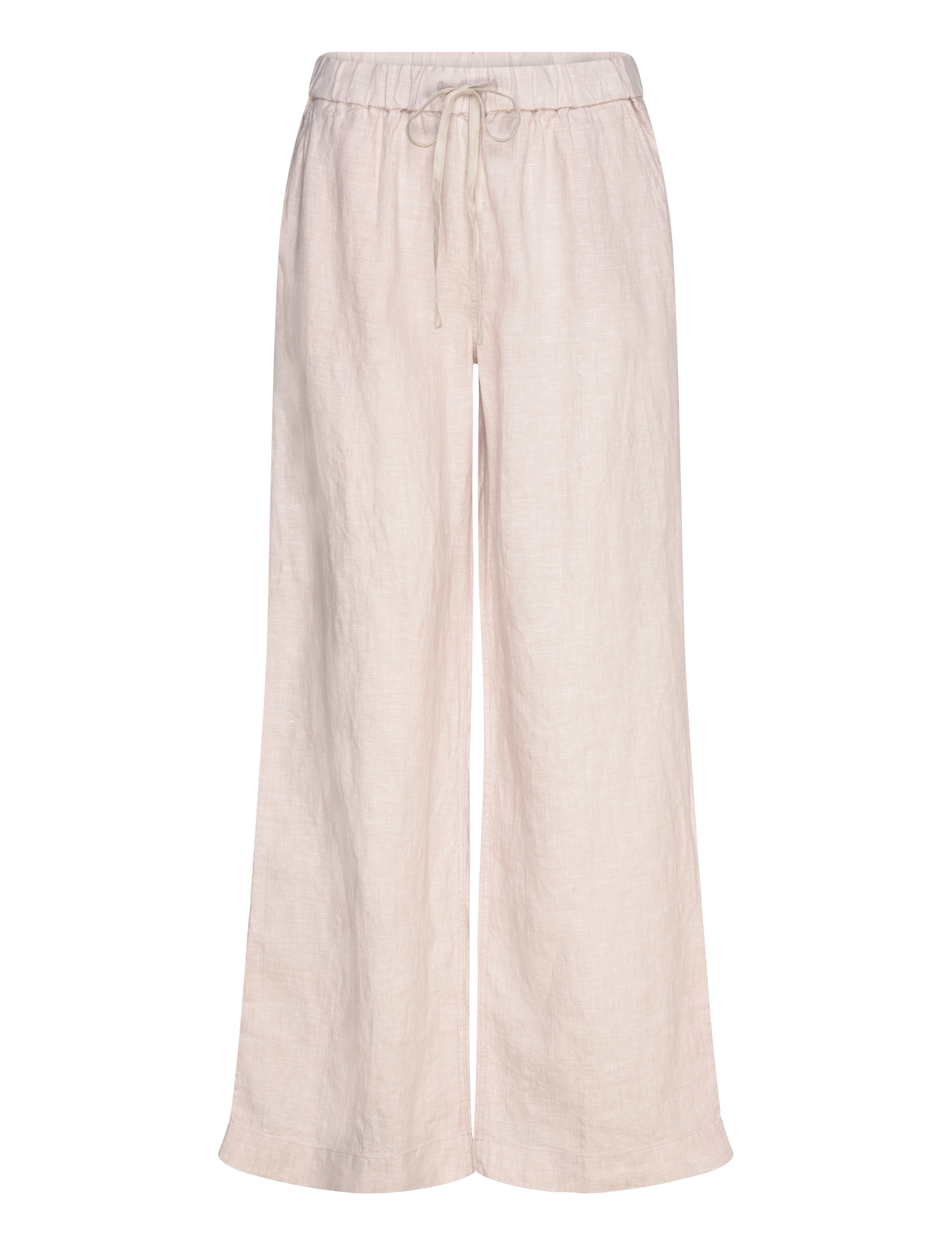 Twist & Tango Aurora Linen Trousers - Hørbukser - BEIGE MÉLANGE / pink/rose