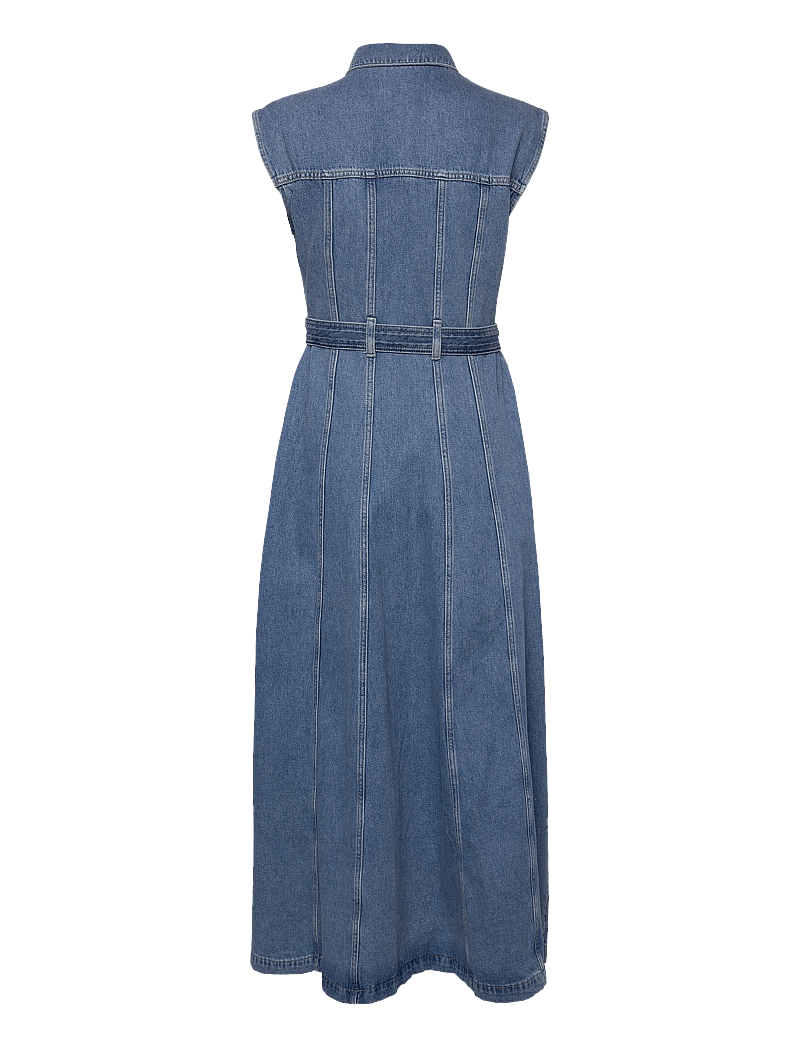 Twist & Tango - Sinan Denim Dress - särkkleidid - dk blue wash - 1