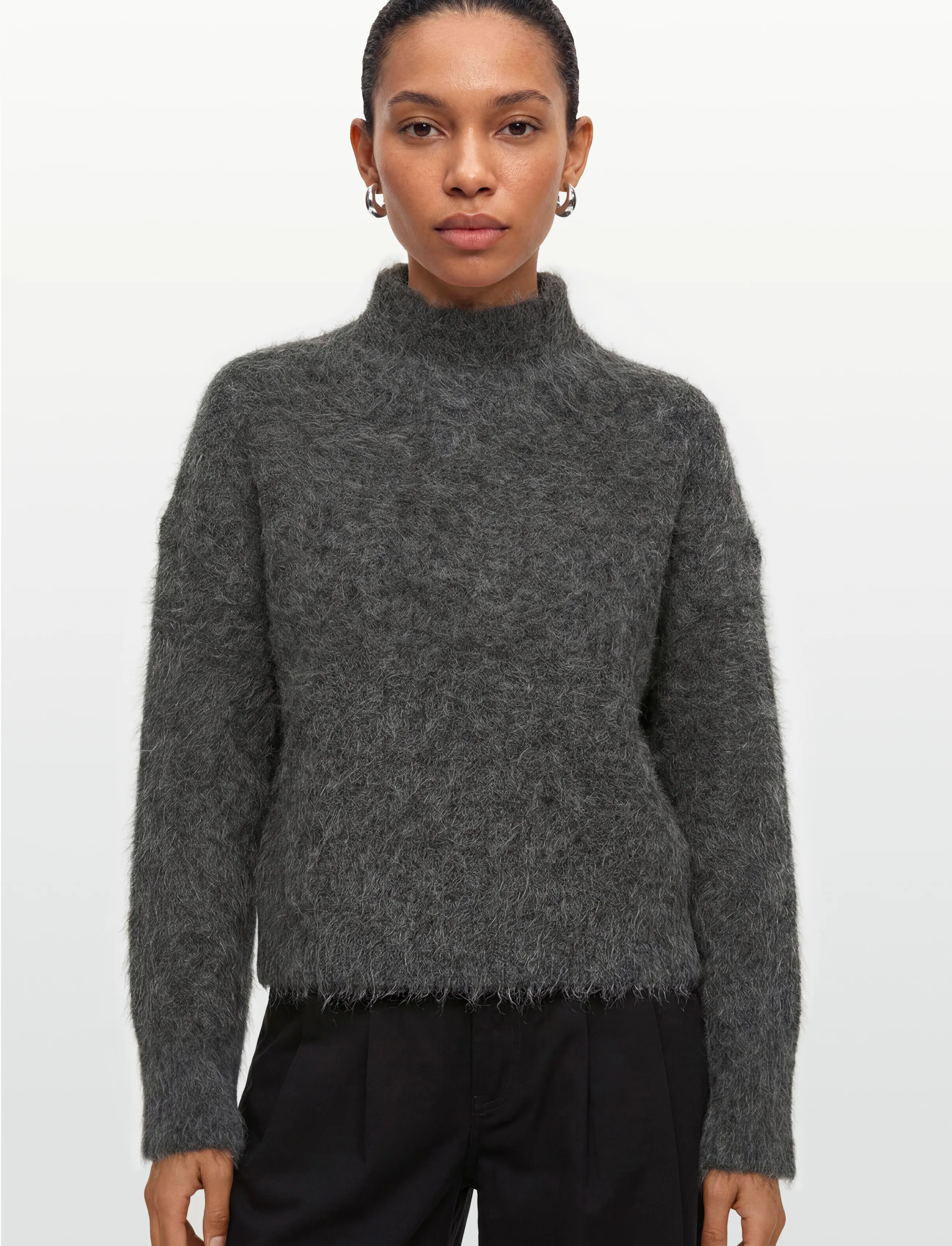 Twist & Tango - Ritva Knitted Sweater - rollkragenpullover - dk grey mÉlange - 3