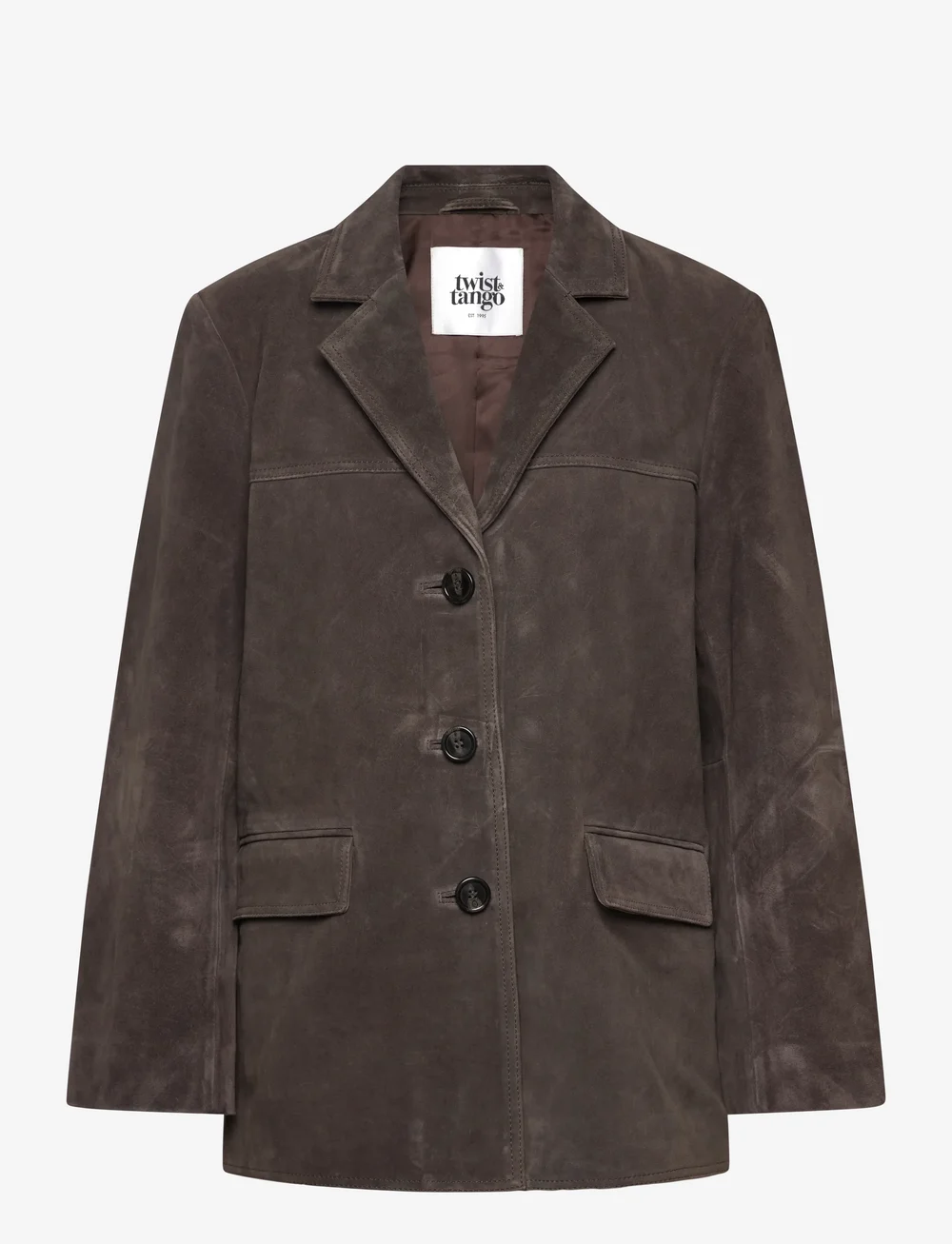 Twist & Tango - Vaiana Suede Blazer - lederjacken - mocha brown - 1