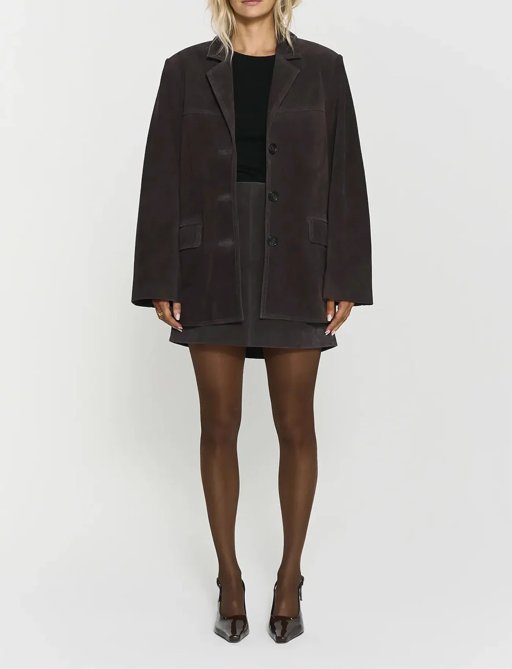 Twist & Tango - Vaiana Suede Blazer - lederjacken - mocha brown - 0