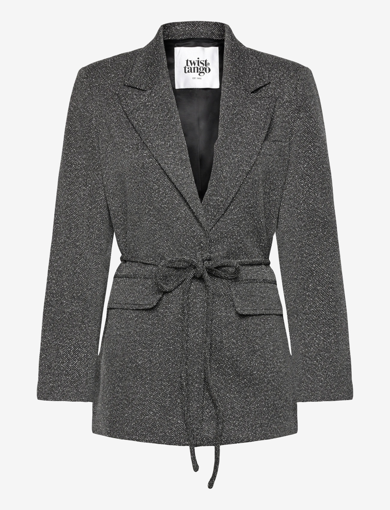 Twist & Tango - Minka Belted Blazer - blazere med belte - salt & pepper - 1