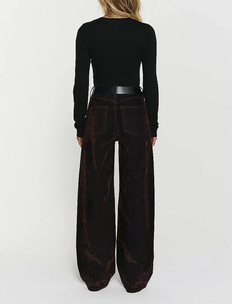 Twist & Tango - Turid Flocked Denim Jeans - straight jeans - mocha brown - 3