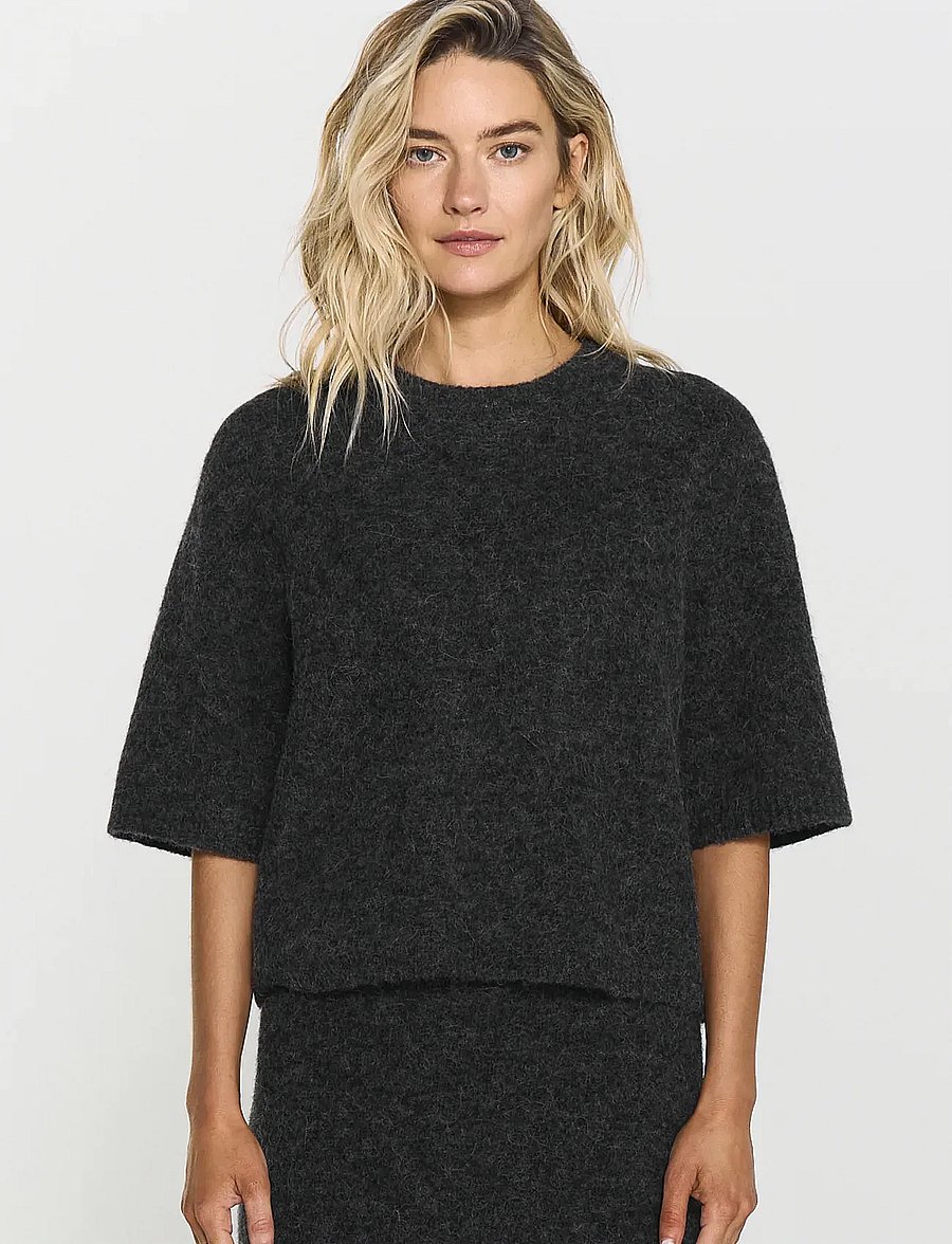 Twist & Tango - Madina Short Sleeve Knit - pullover - blackish mÉlange - 0