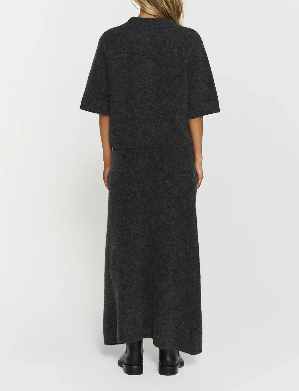 Twist & Tango - Madina Short Sleeve Knit - jumpers - blackish mÉlange - 3