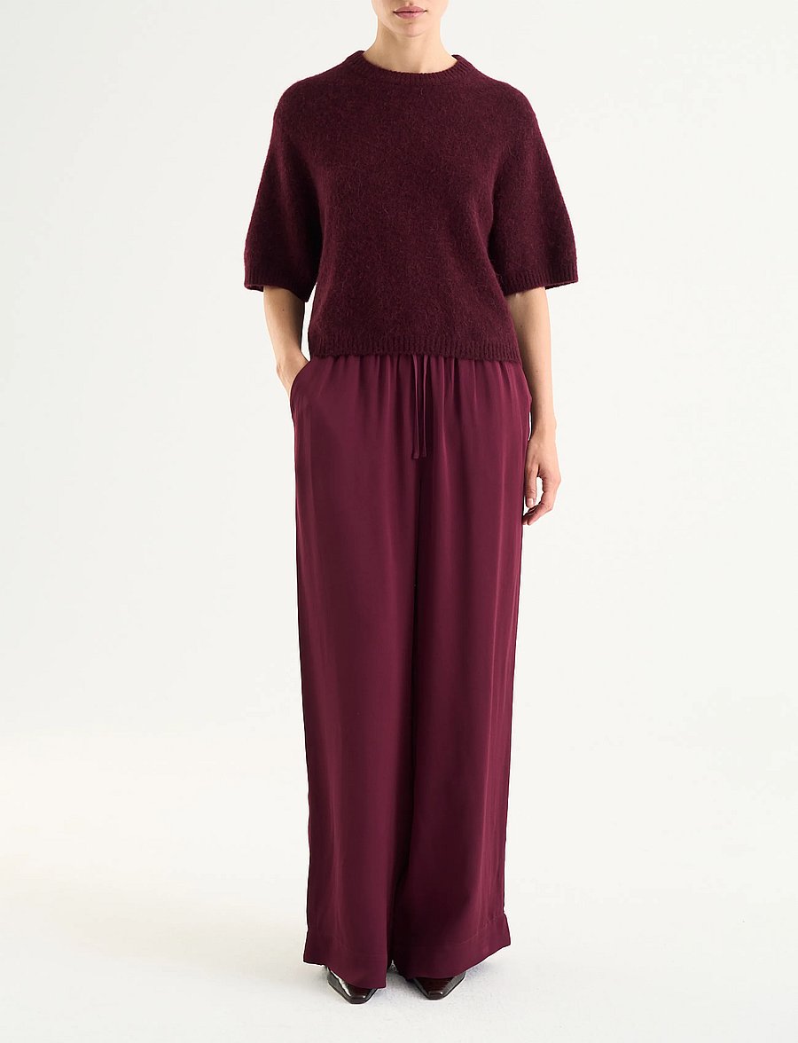 Twist & Tango - Madina Short Sleeve Knit - pullover - burgundy - 0