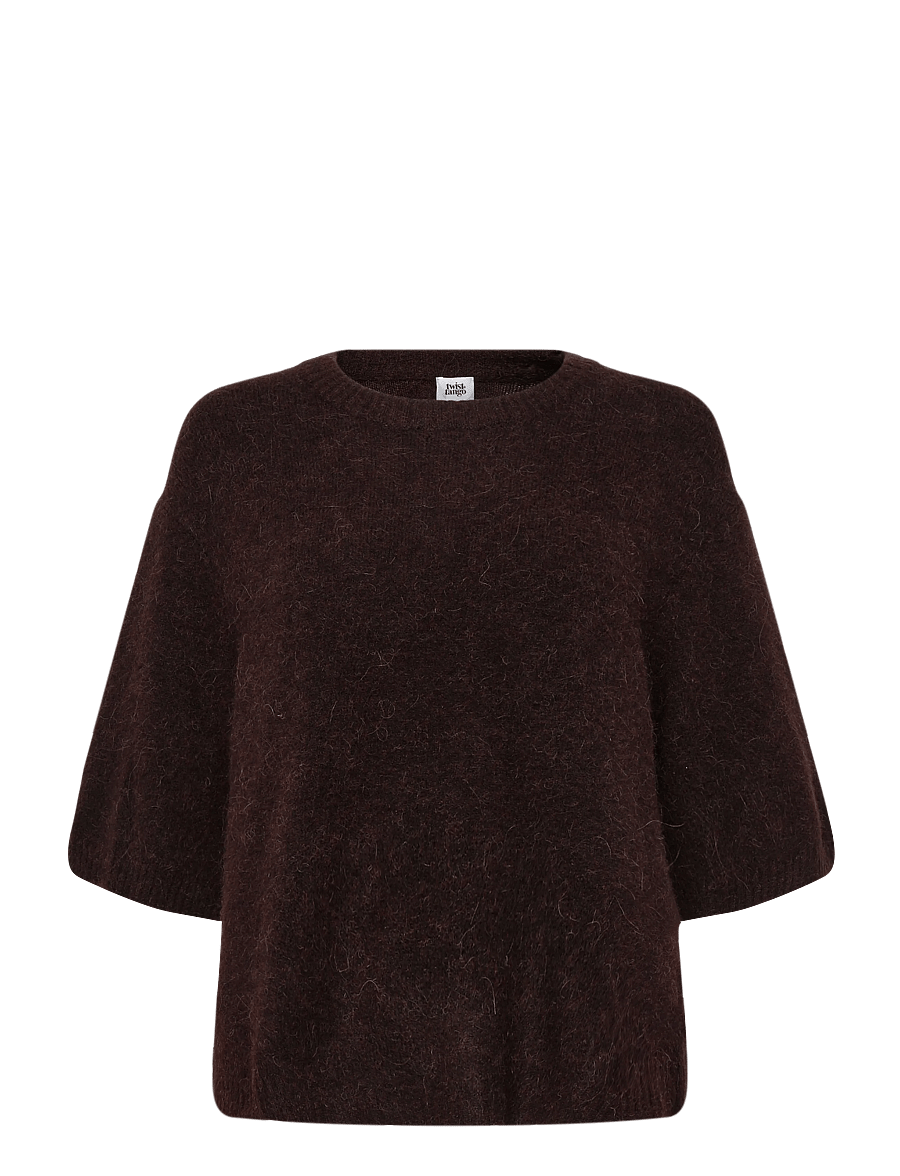 Twist & Tango - Madina Short Sleeve Knit - pullover - mocha brown - 1