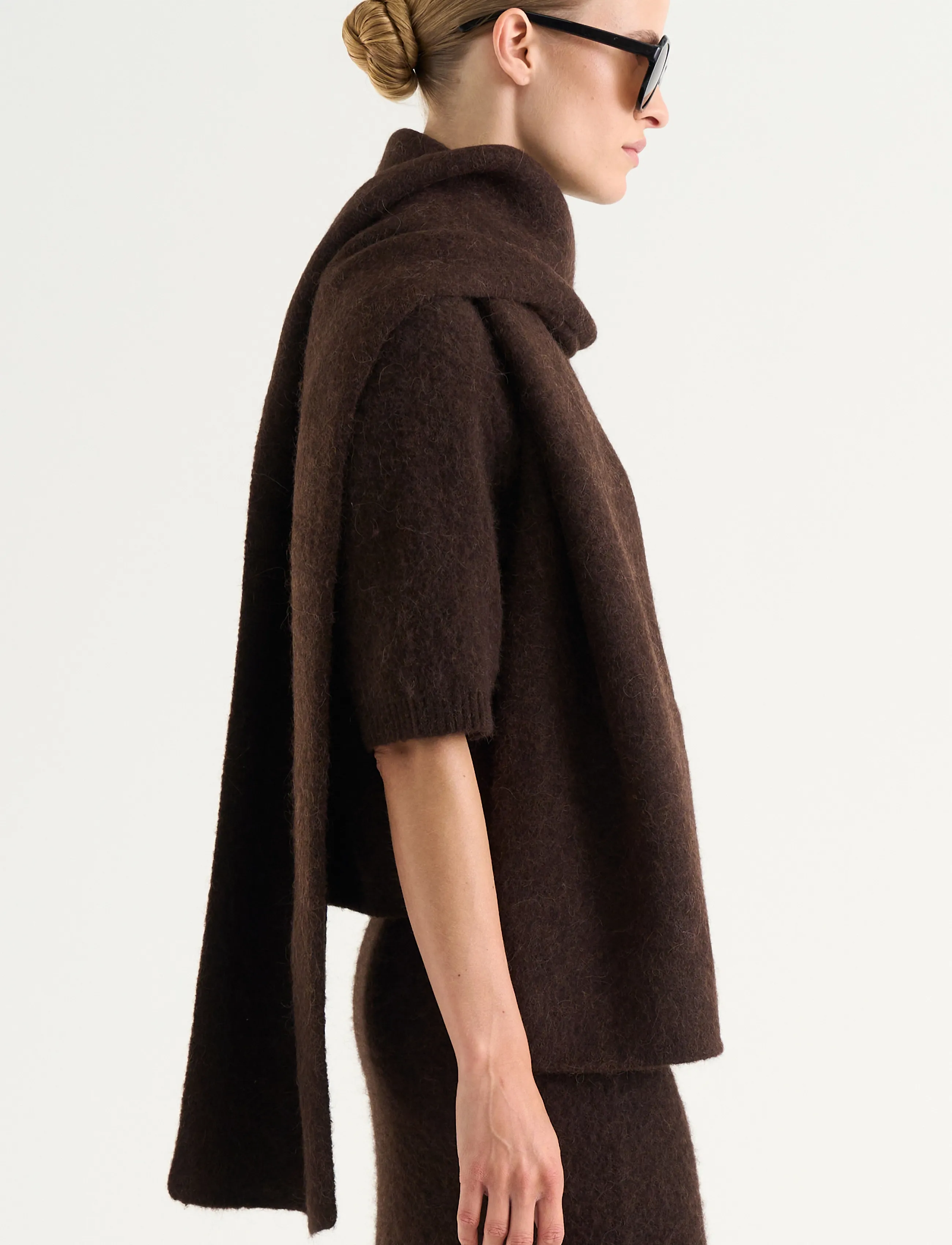 Twist & Tango - Madina Short Sleeve Knit - pullover - mocha brown - 3