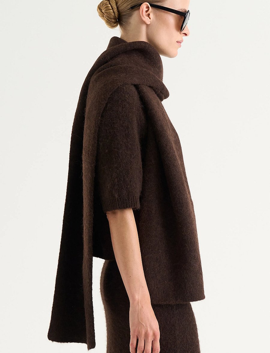 Twist & Tango - Madina Short Sleeve Knit - pullover - mocha brown - 3