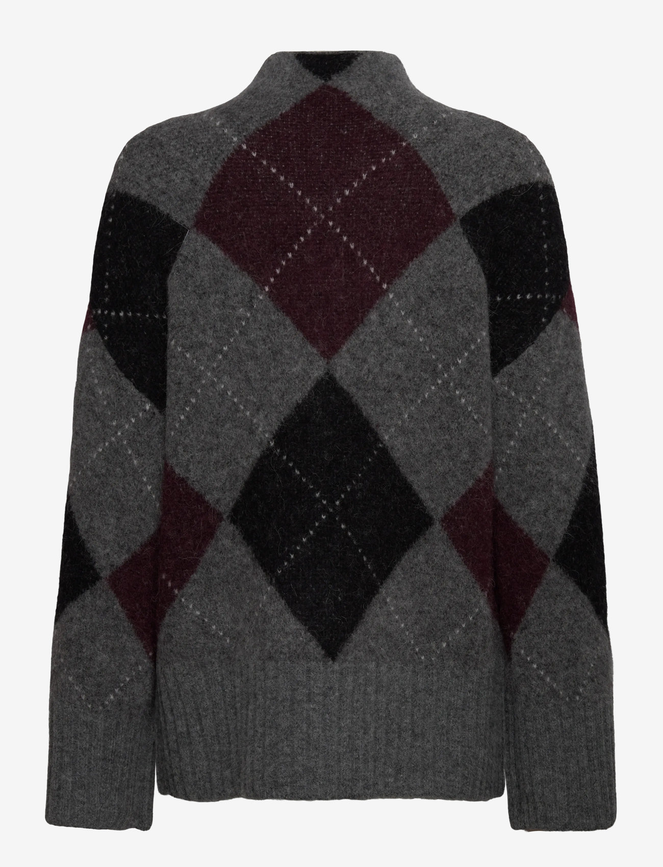 Twist & Tango - Idalia Argyle Sweater - stickade tröjor - burgundy argyle - 1