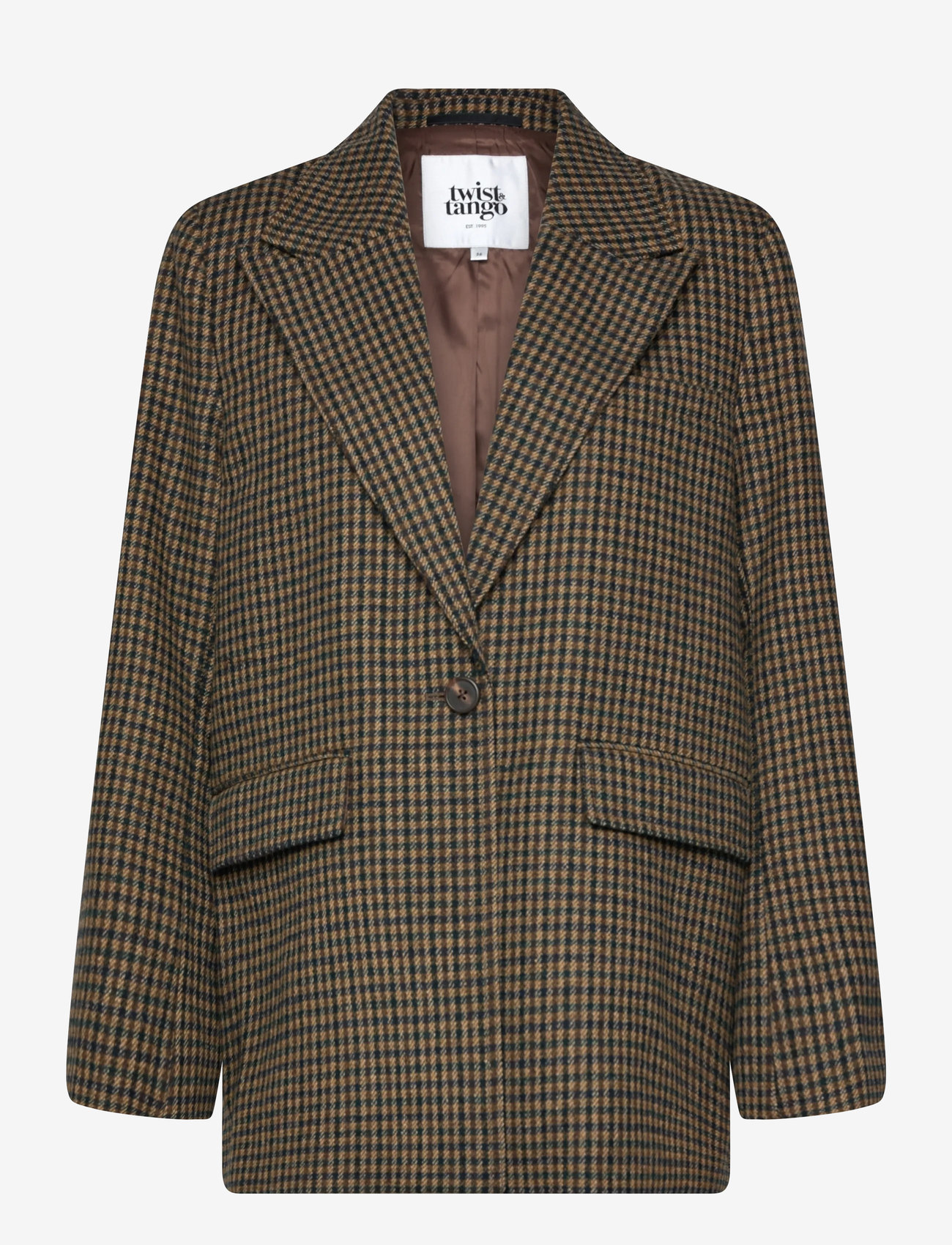 Twist & Tango - Vega Blazer - enkeltradede blazere - brown check - 1