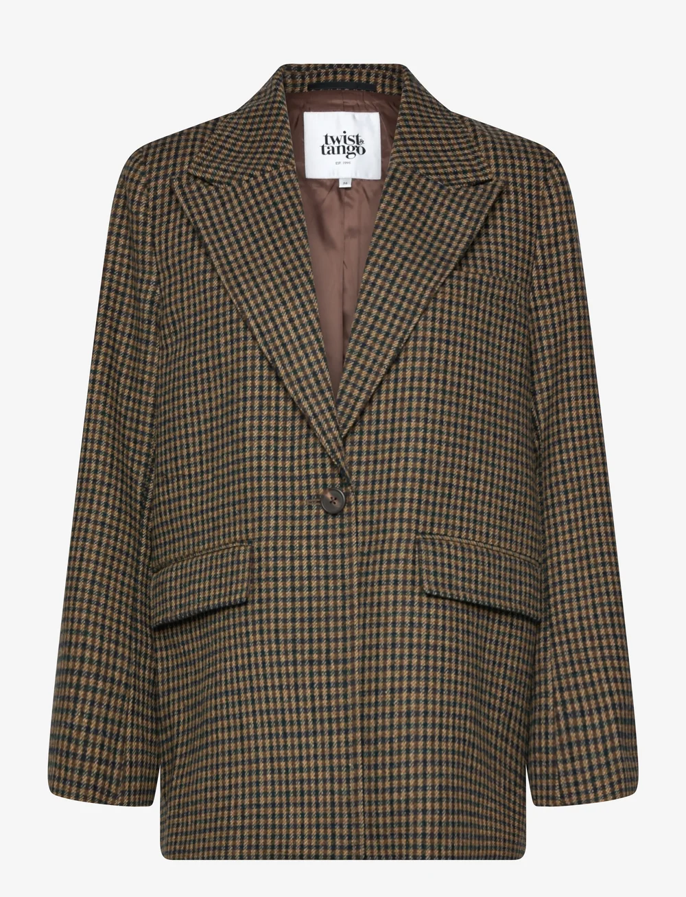 Twist & Tango - Vega Blazer - single breasted blazers - brown check - 1