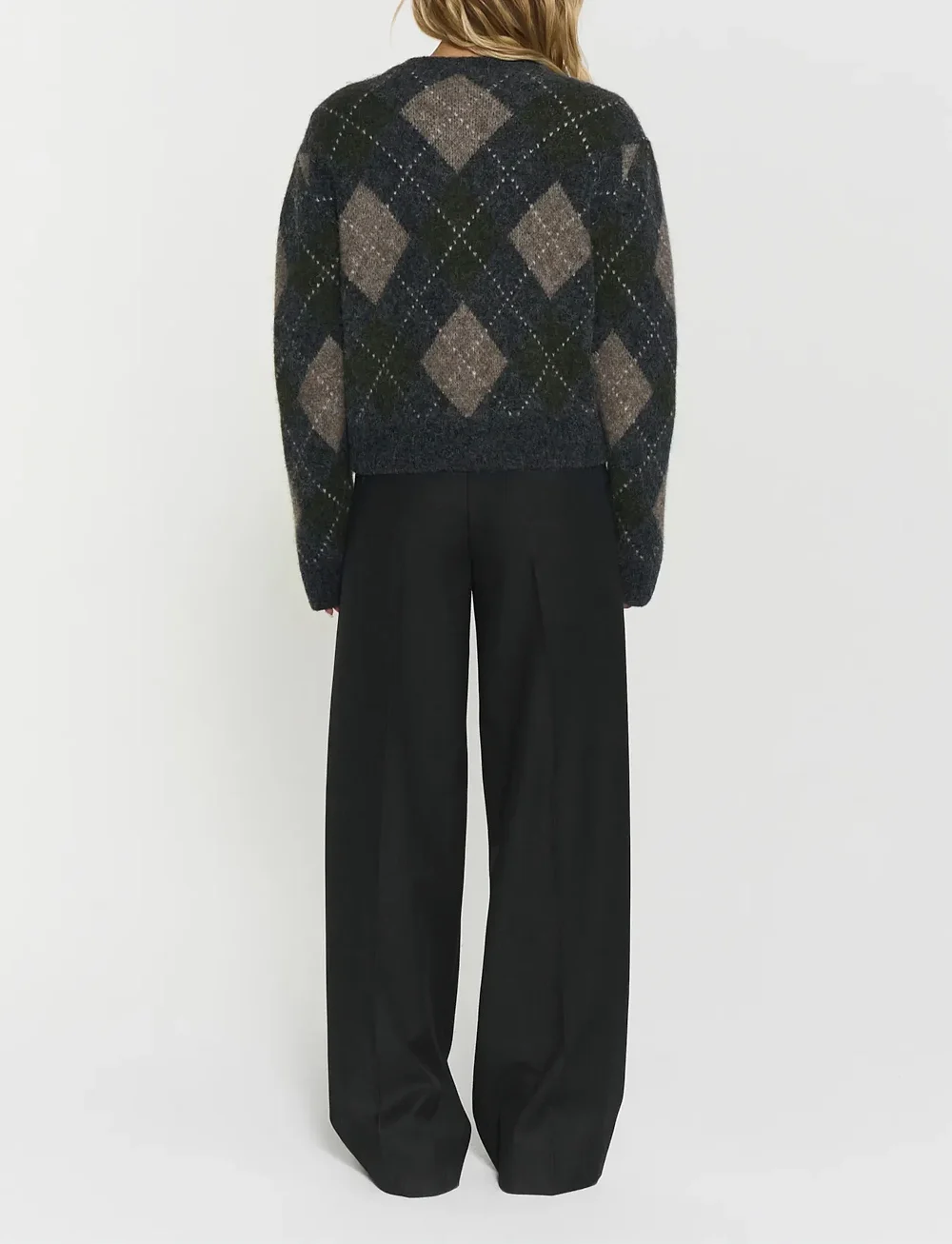 Twist & Tango - Filippa Argyle Cardigan - cardigans - forest green argyle - 3