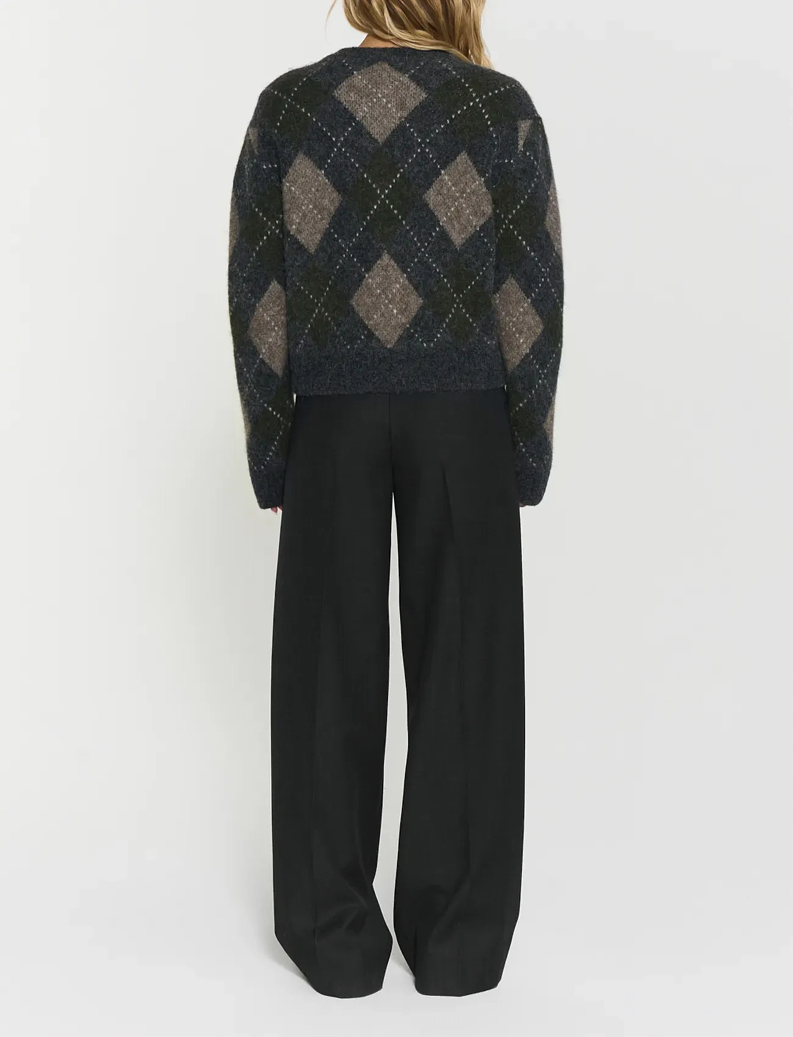 Twist & Tango - Filippa Argyle Cardigan - forest green argyle - 3