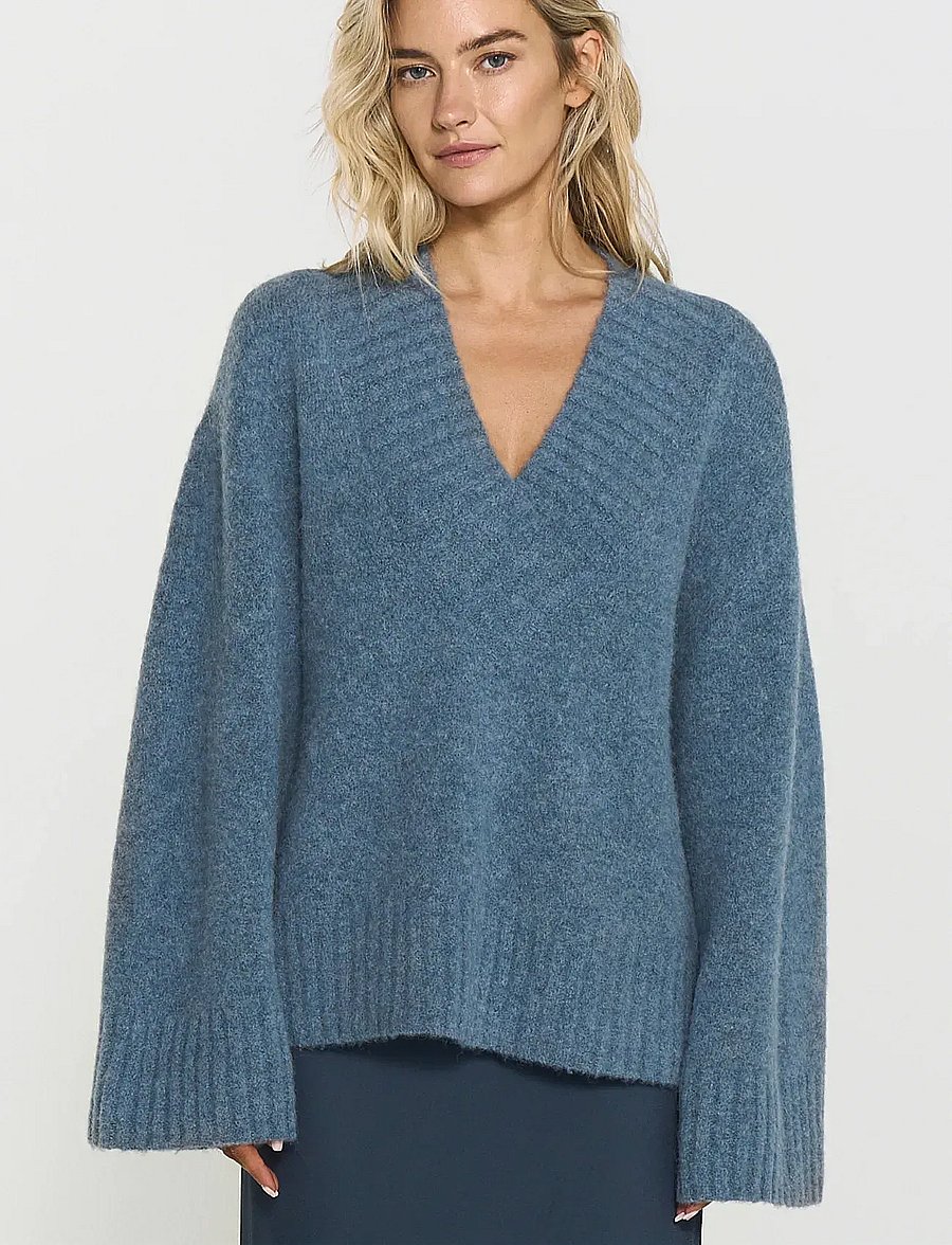 Twist & Tango - Saoirse Knitted Sweater - kampsunid - blue blizzard - 0