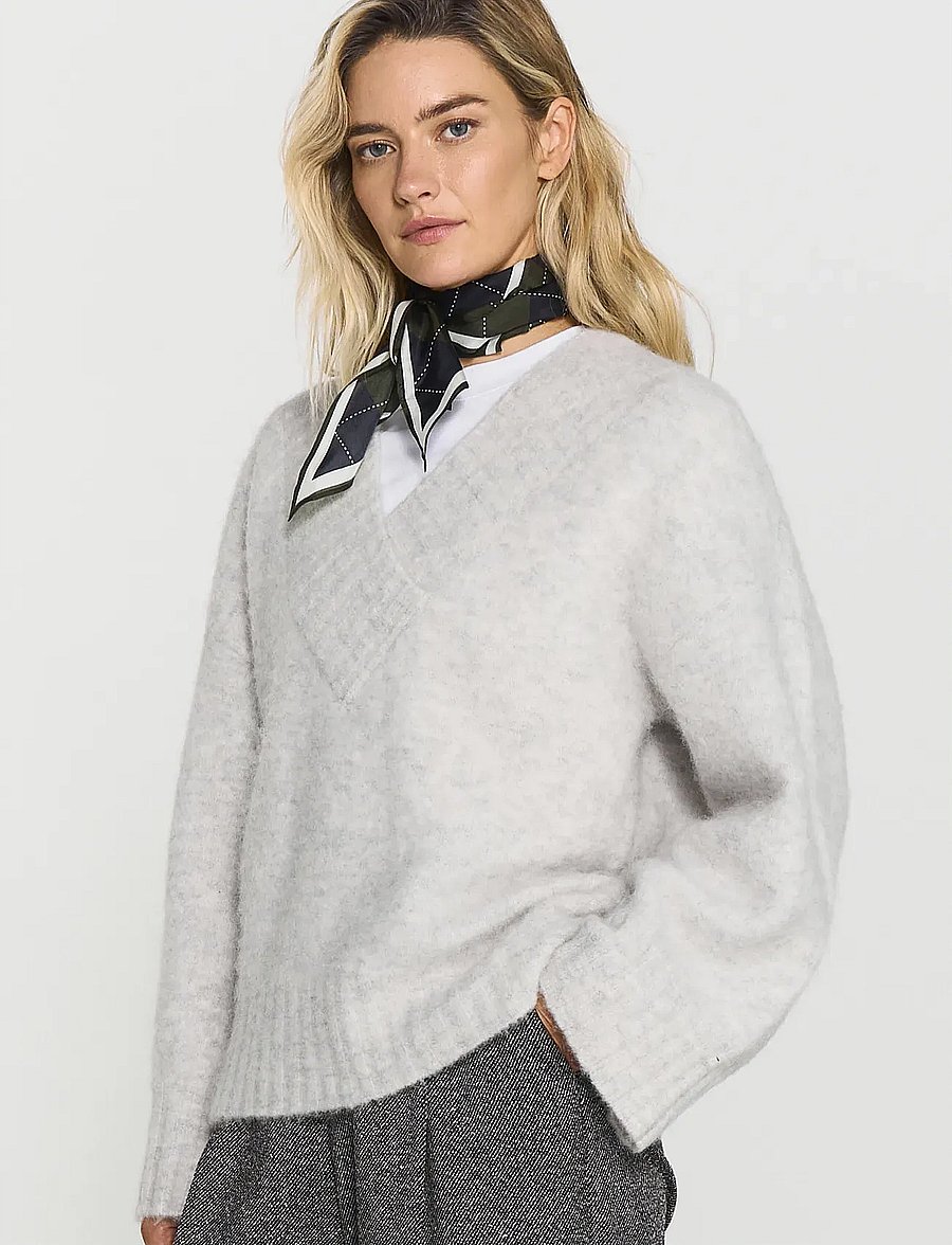 Twist & Tango - Saoirse Knitted Sweater - kampsunid - lt grey mÉlange - 0