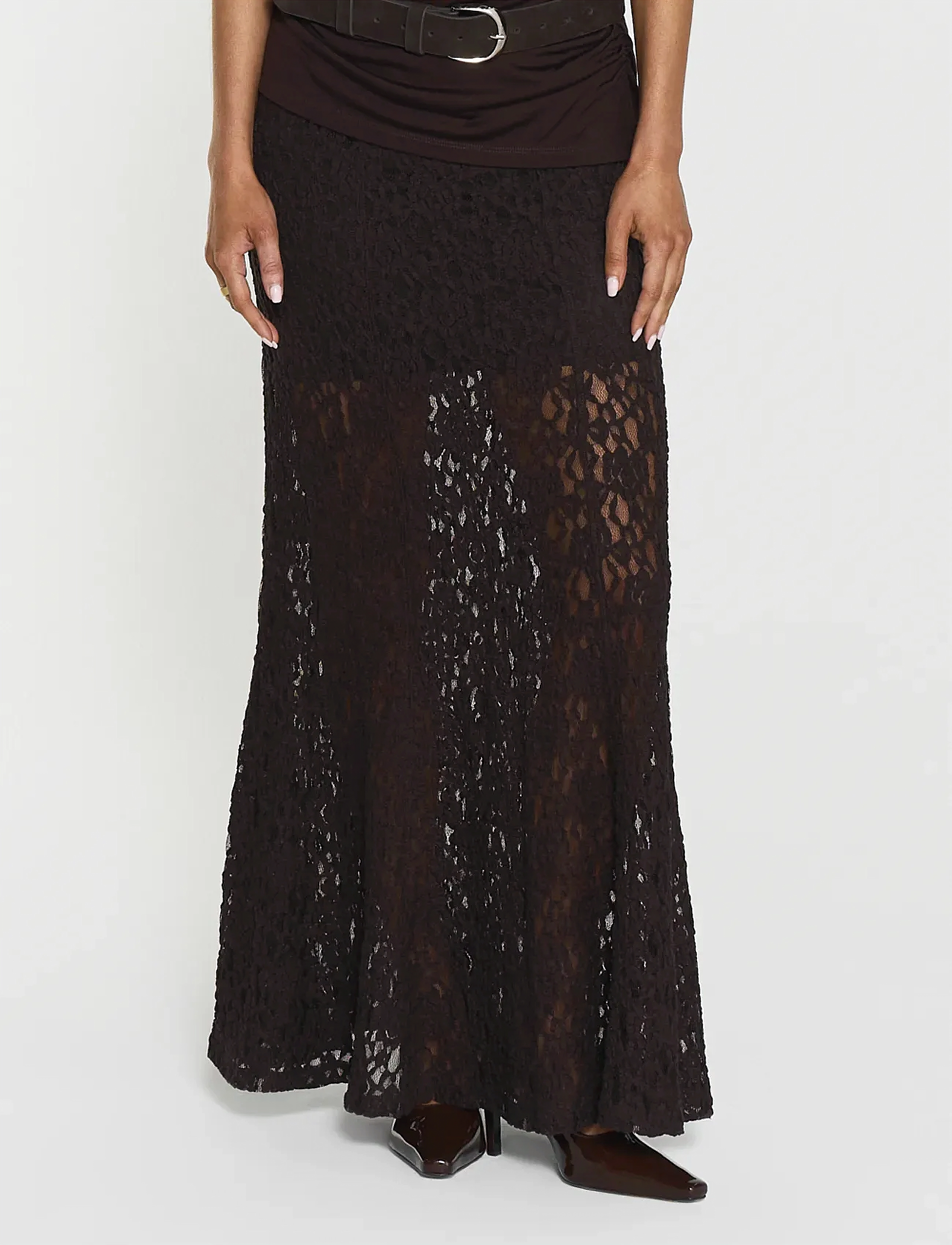 Twist & Tango Akasha Lace Skirt - Maxi Röcke - MOCHA BROWN / brown