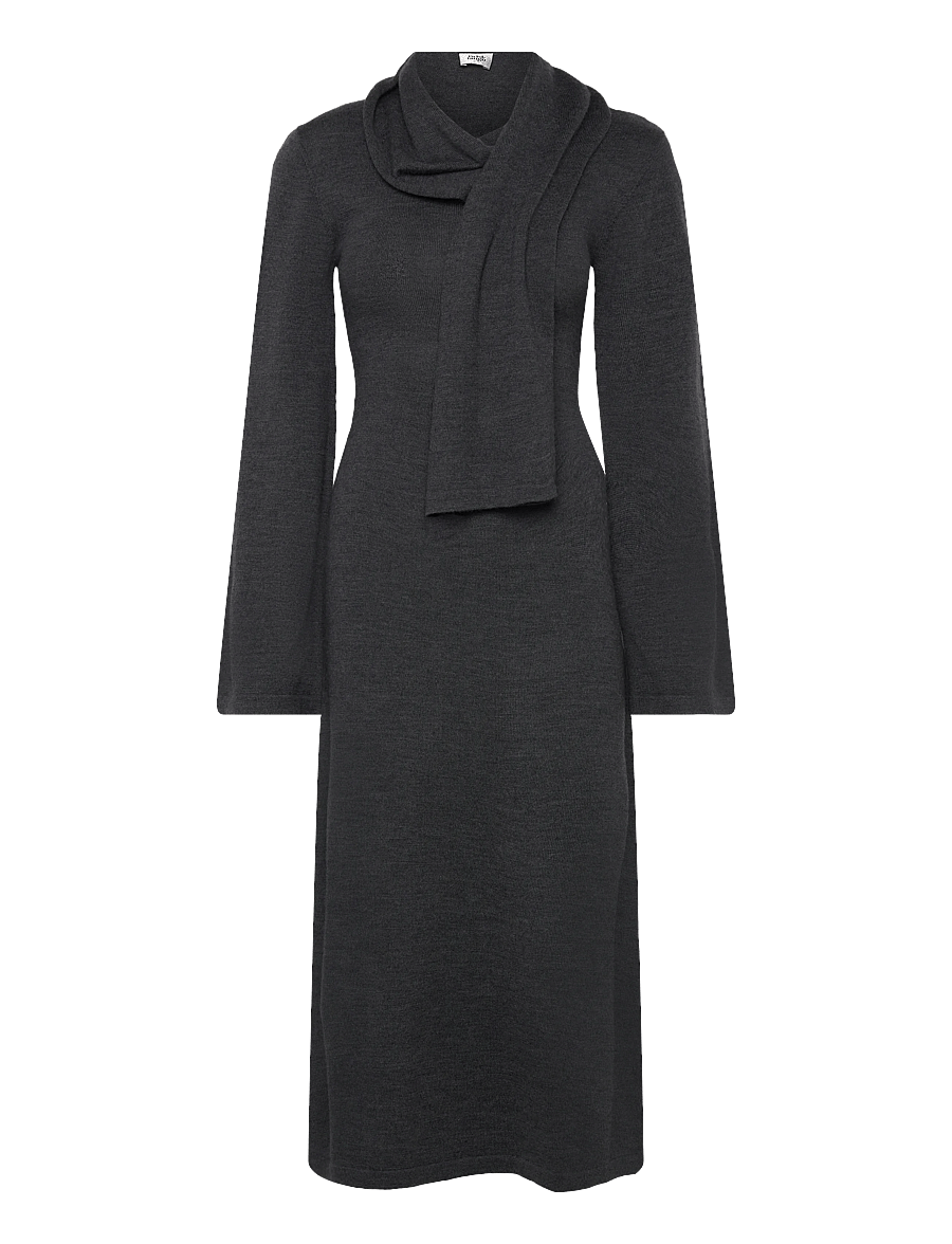 Twist & Tango - Alessandra Knitted Dress - strikkjoler - dk grey mÉlange - 1