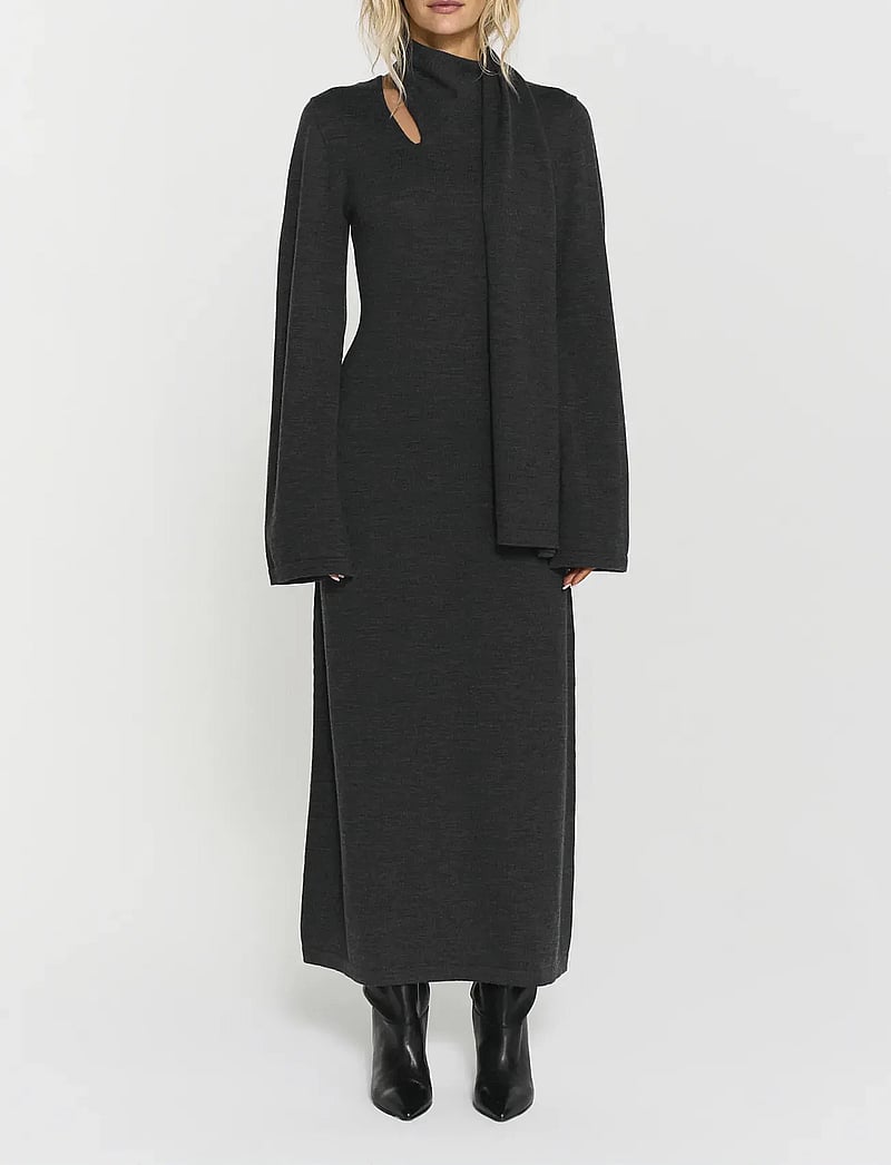 Twist & Tango - Alessandra Knitted Dress - strikkjoler - dk grey mÉlange - 0