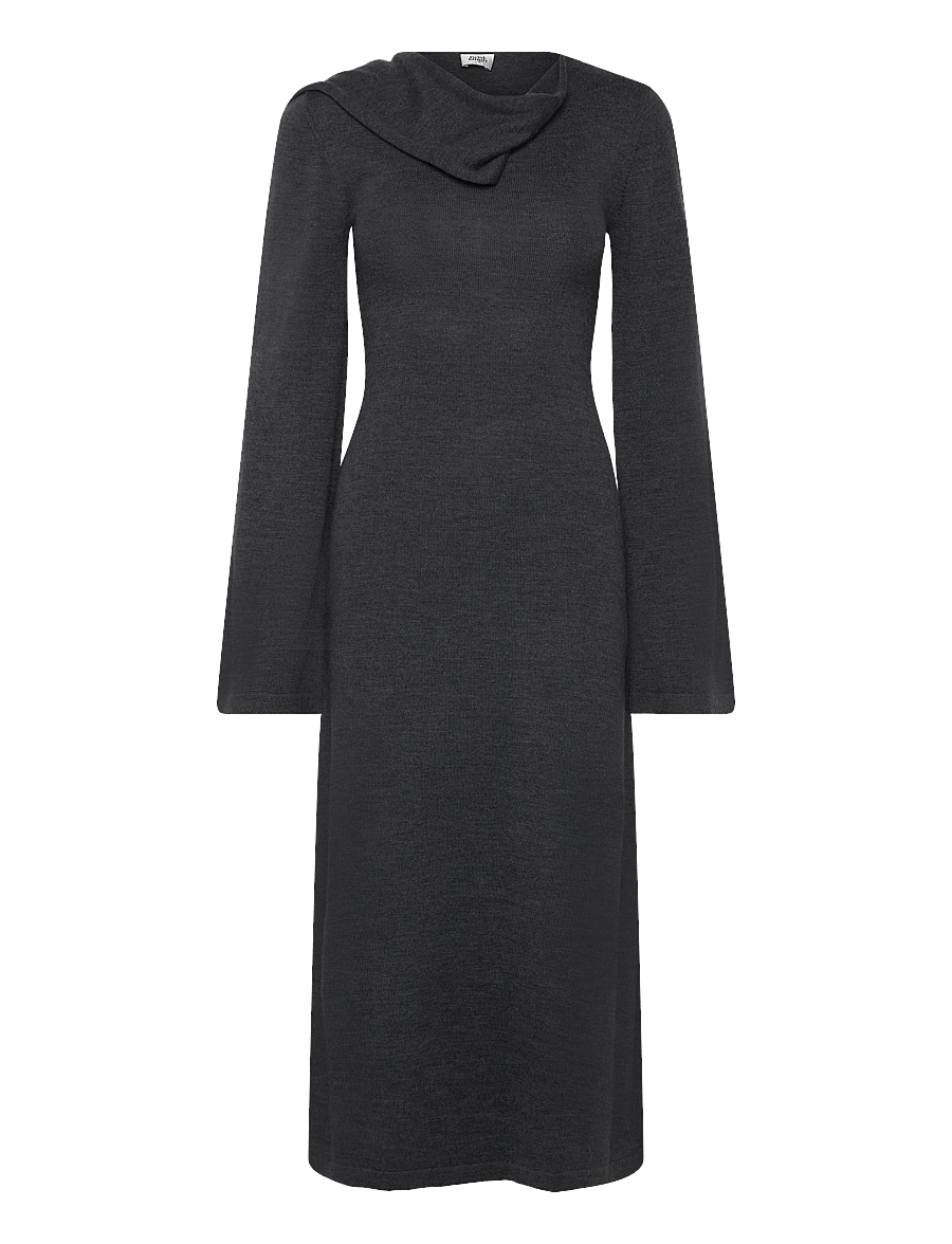 Twist & Tango - Alessandra Knitted Dress - strikkjoler - dk grey mÉlange - 3