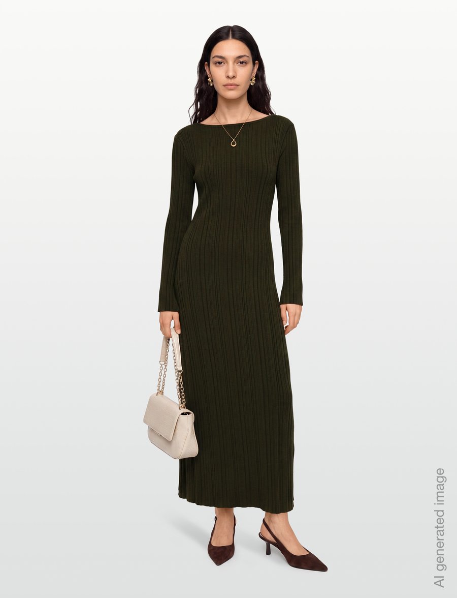 Twist & Tango - Likha Knitted Dress - kootud kleidid - forest green - 0