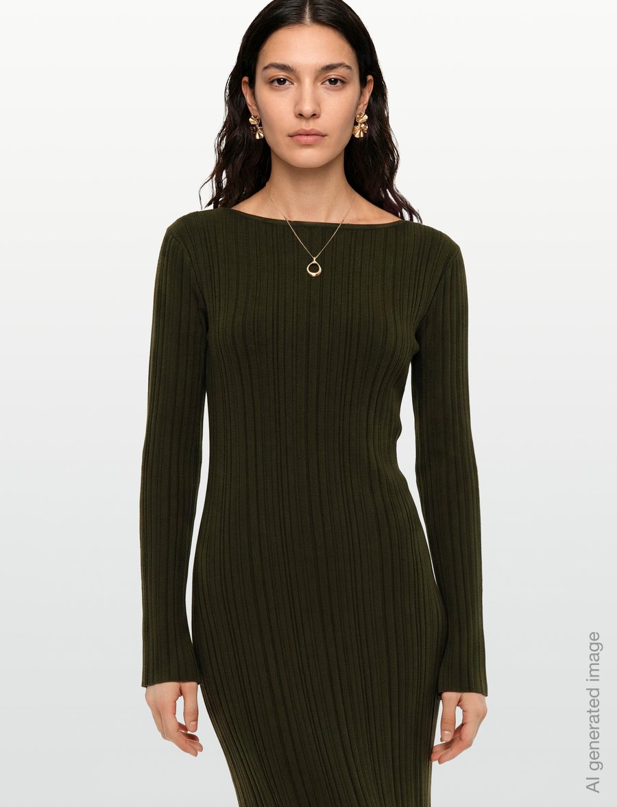 Twist & Tango - Likha Knitted Dress - kootud kleidid - forest green - 3