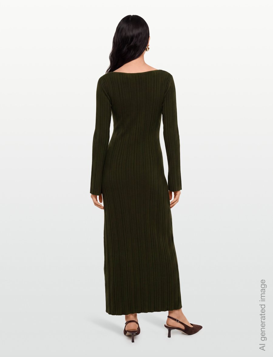 Twist & Tango - Likha Knitted Dress - kootud kleidid - forest green - 4