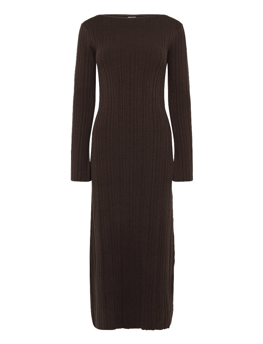 Twist & Tango - Likha Knitted Dress - strikkjoler - mocha brown - 1