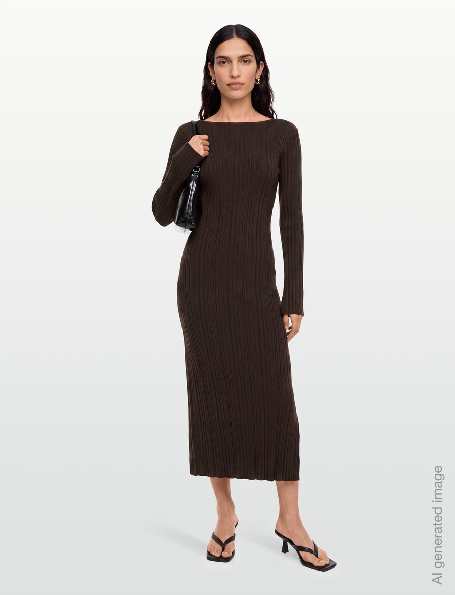 Twist & Tango - Likha Knitted Dress - strikkjoler - mocha brown - 0