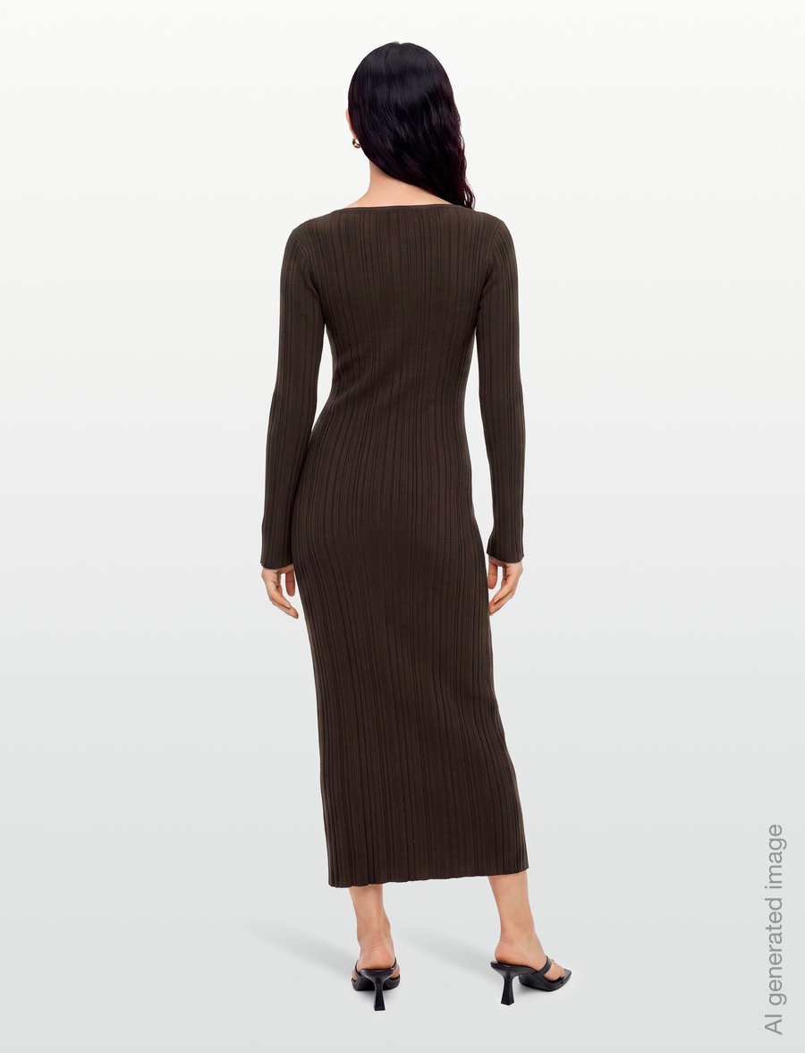 Twist & Tango - Likha Knitted Dress - strikkjoler - mocha brown - 4