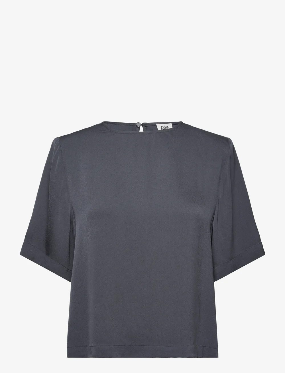 Twist & Tango - Leonie Satin Tee - kurzämlige blusen - future dusk - 0