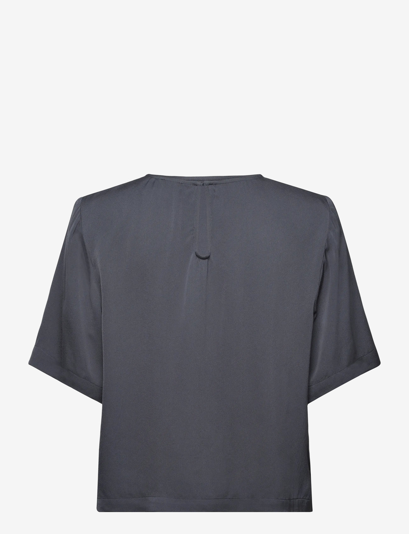 Twist & Tango - Leonie Satin Tee - kortærmede bluser - future dusk - 1