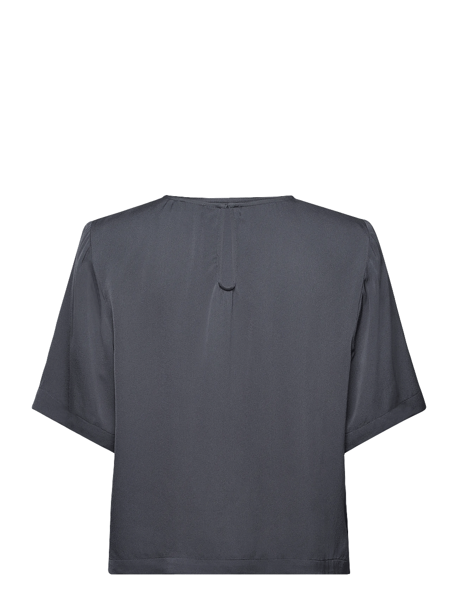 Twist & Tango - Leonie Satin Tee - kurzärmelige blusen - future dusk - 1