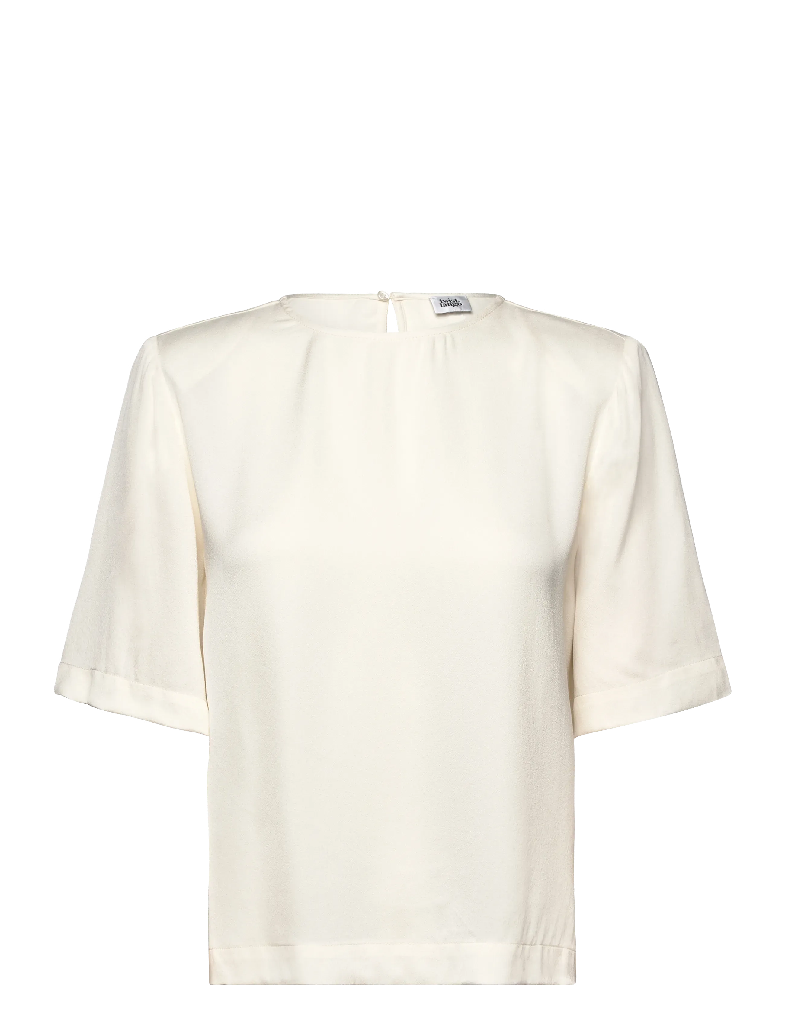 Twist & Tango Leonie Satin Tee - Bluser - IVORY / cream