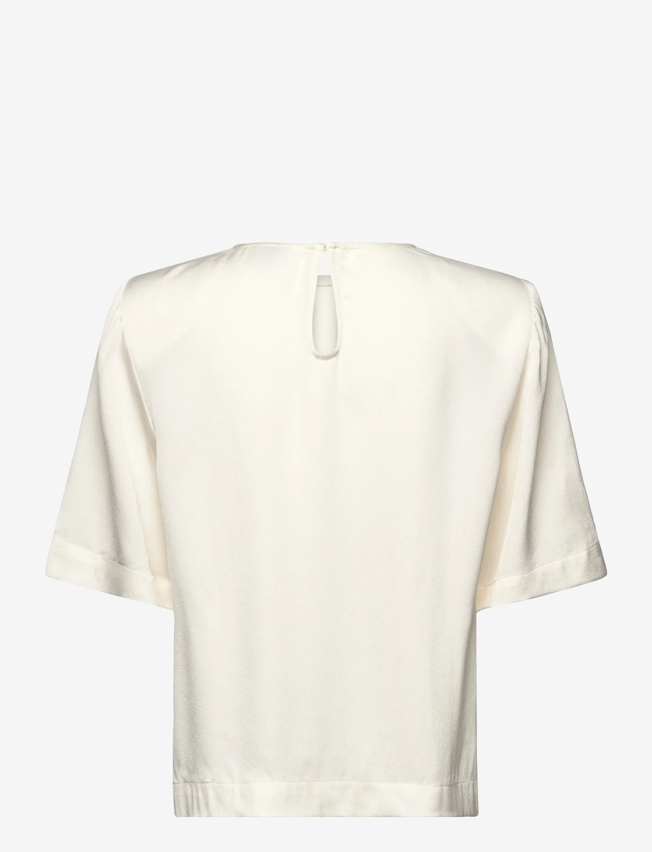 Twist & Tango - Leonie Satin Tee - short-sleeved blouses - ivory - 1