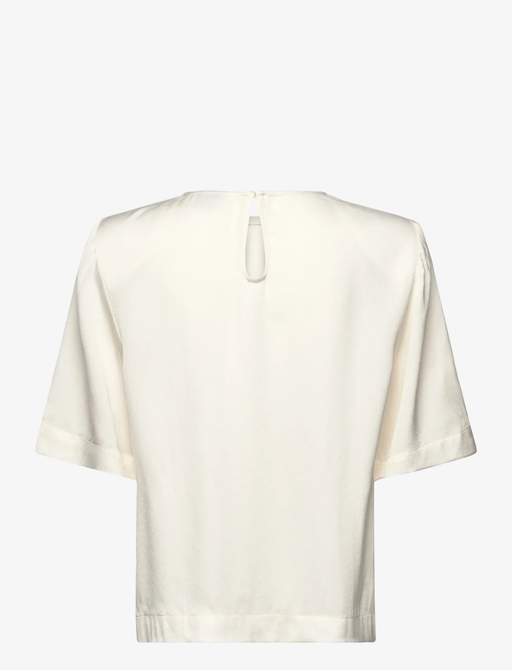 Twist & Tango - Leonie Satin Tee - kortærmede bluser - ivory - 1
