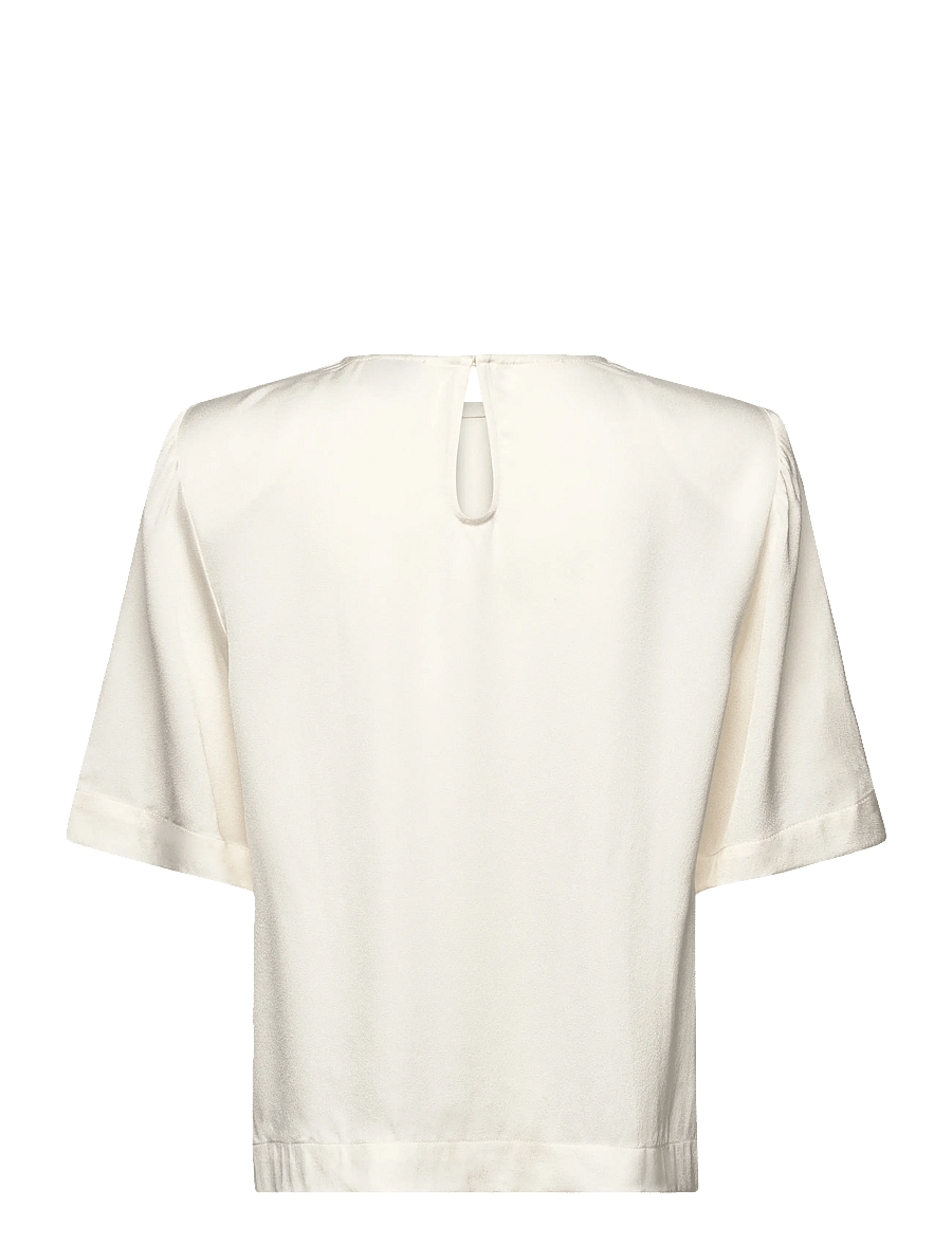Twist & Tango - Leonie Satin Tee - blouses à manches courtes - ivory - 1