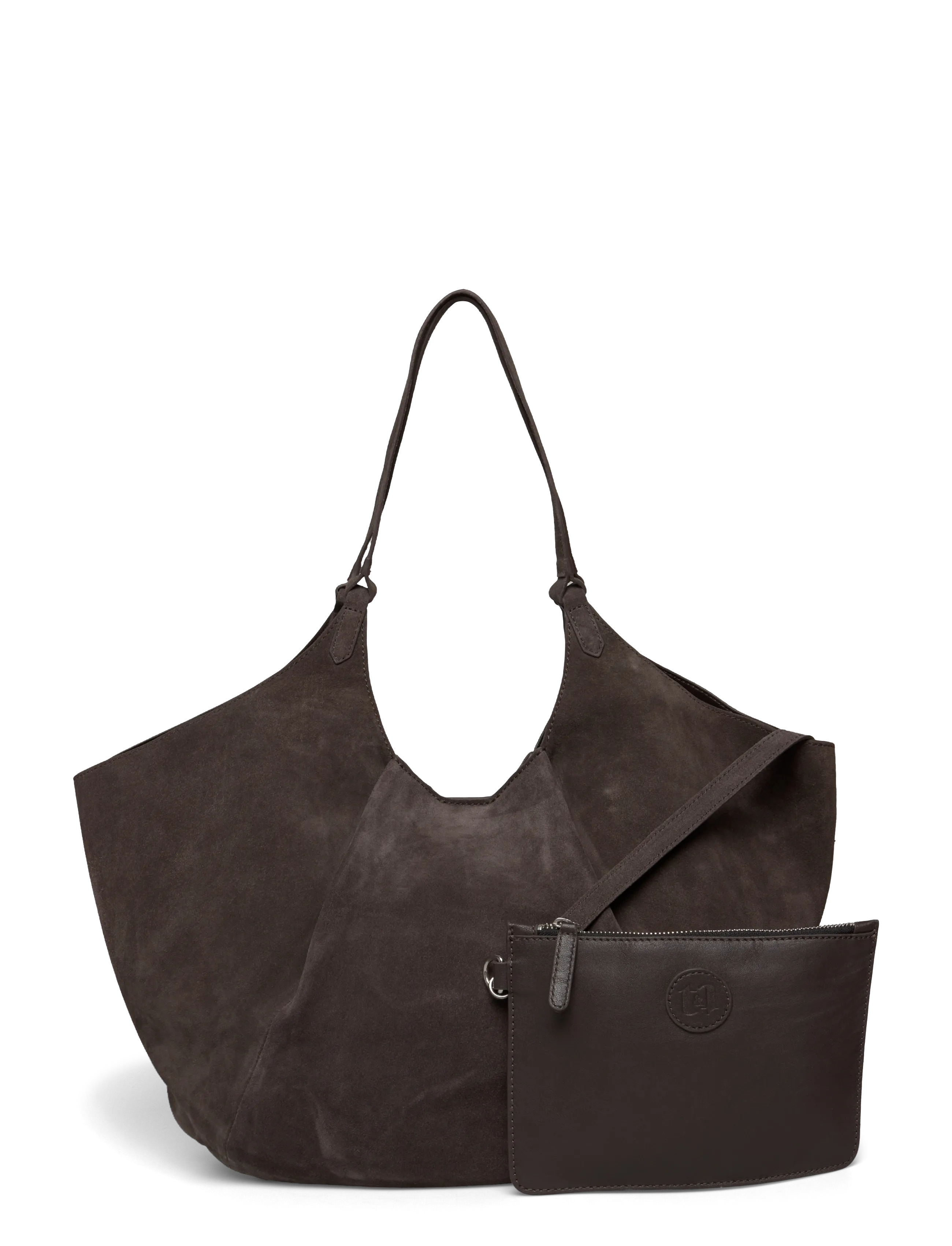 Milan Suede Tote Bag - MOCHA BROWN