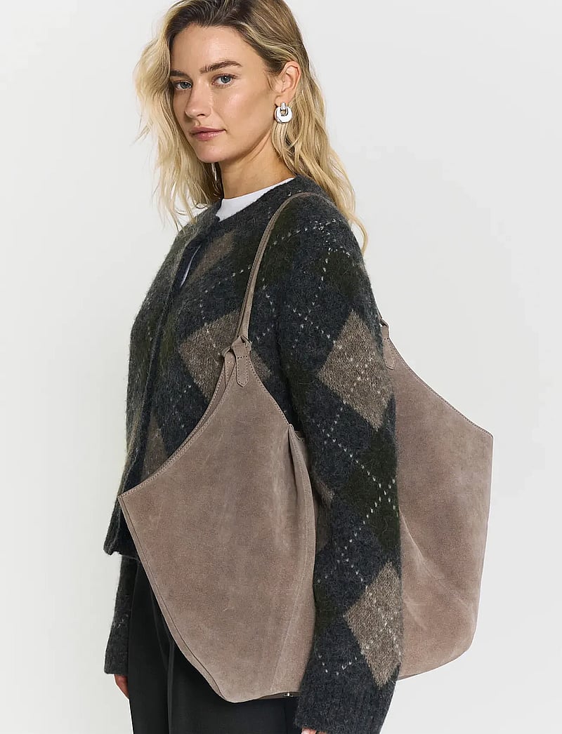 Twist & Tango - Milan Suede Tote Bag - shoppere - mocha brown - 0