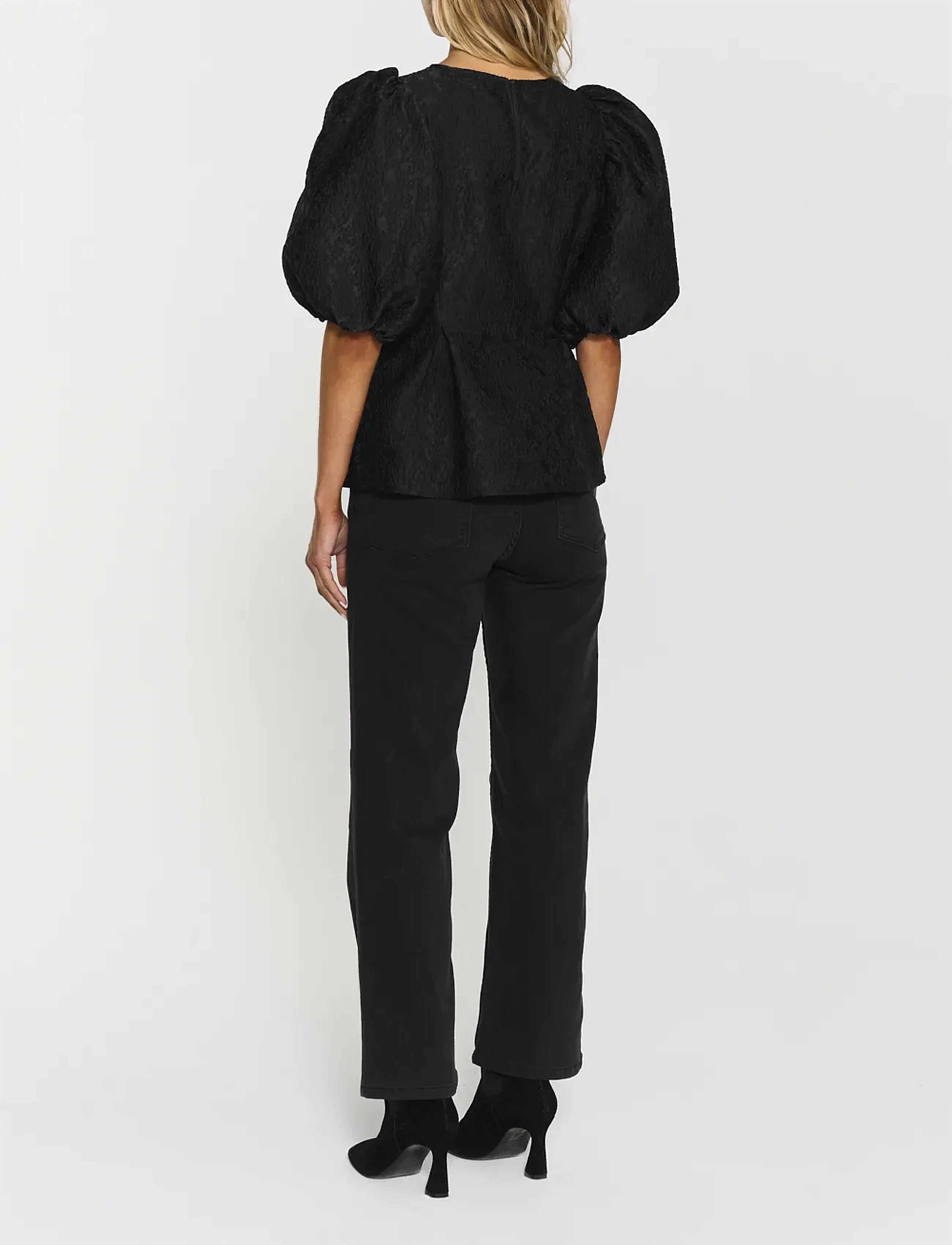 Twist & Tango - Ylja Blouse - kurzärmelige blusen - black - 3