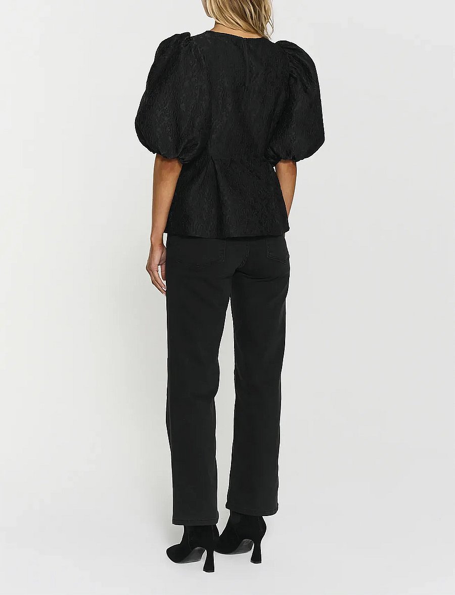 Twist & Tango - Ylja Blouse - kurzärmelige blusen - black - 3
