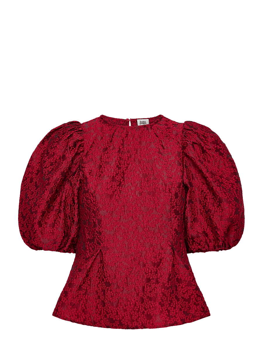 Twist & Tango - Ylja Blouse - kortärmade blusar - ruby red - 0