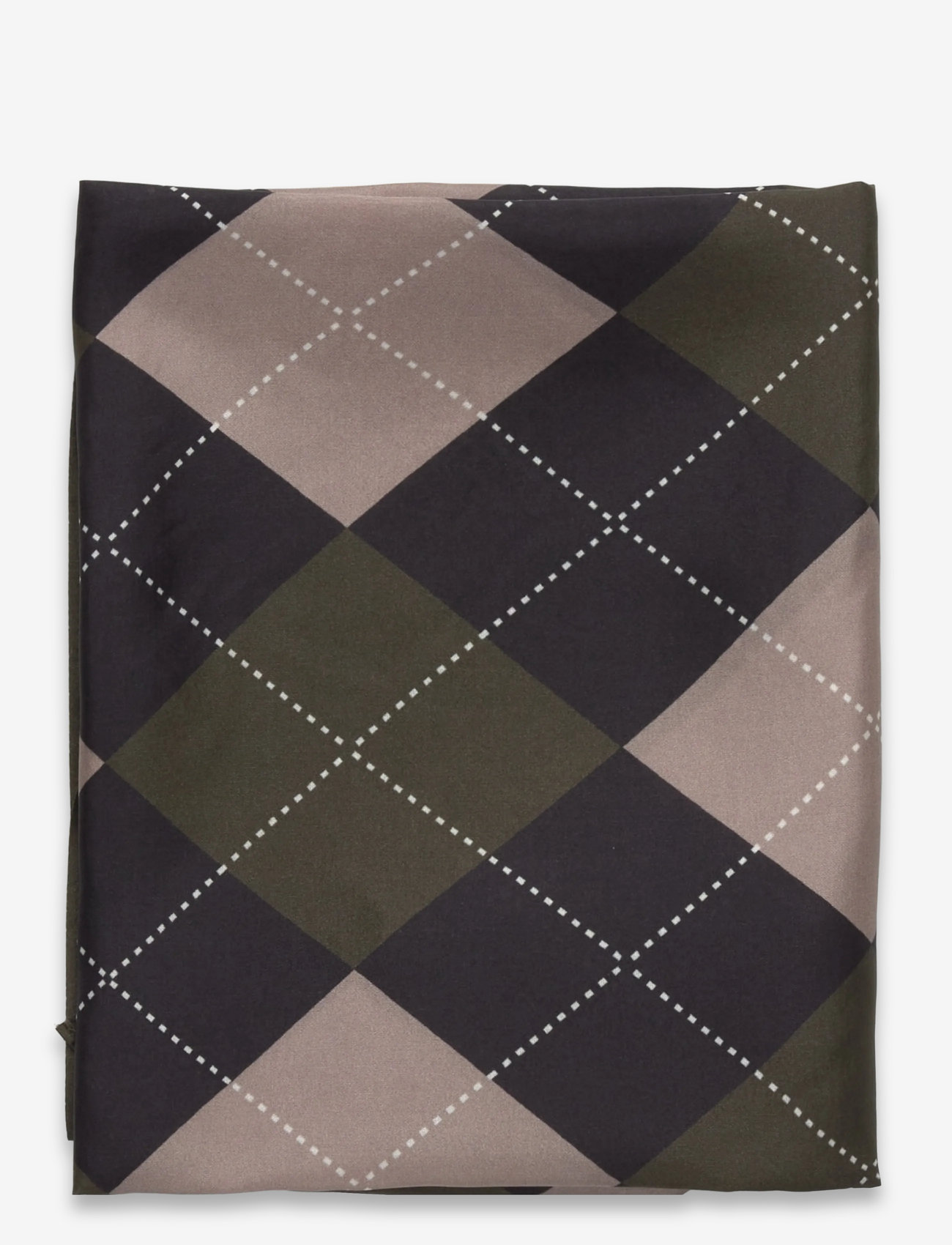 Twist & Tango - Erinna Silk Scarf - forest green argyle - 2